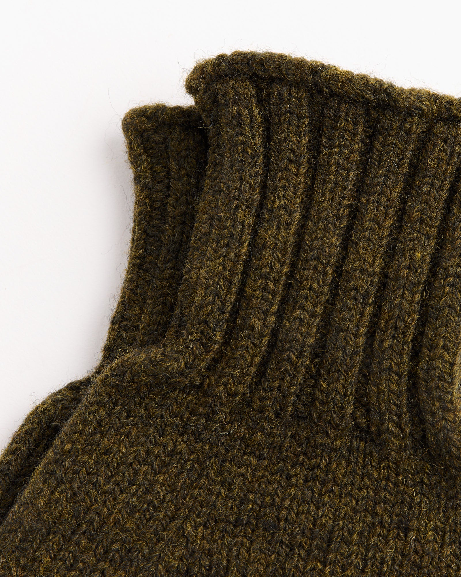 Chunky Fingerless Glove in Khaki - Image 2