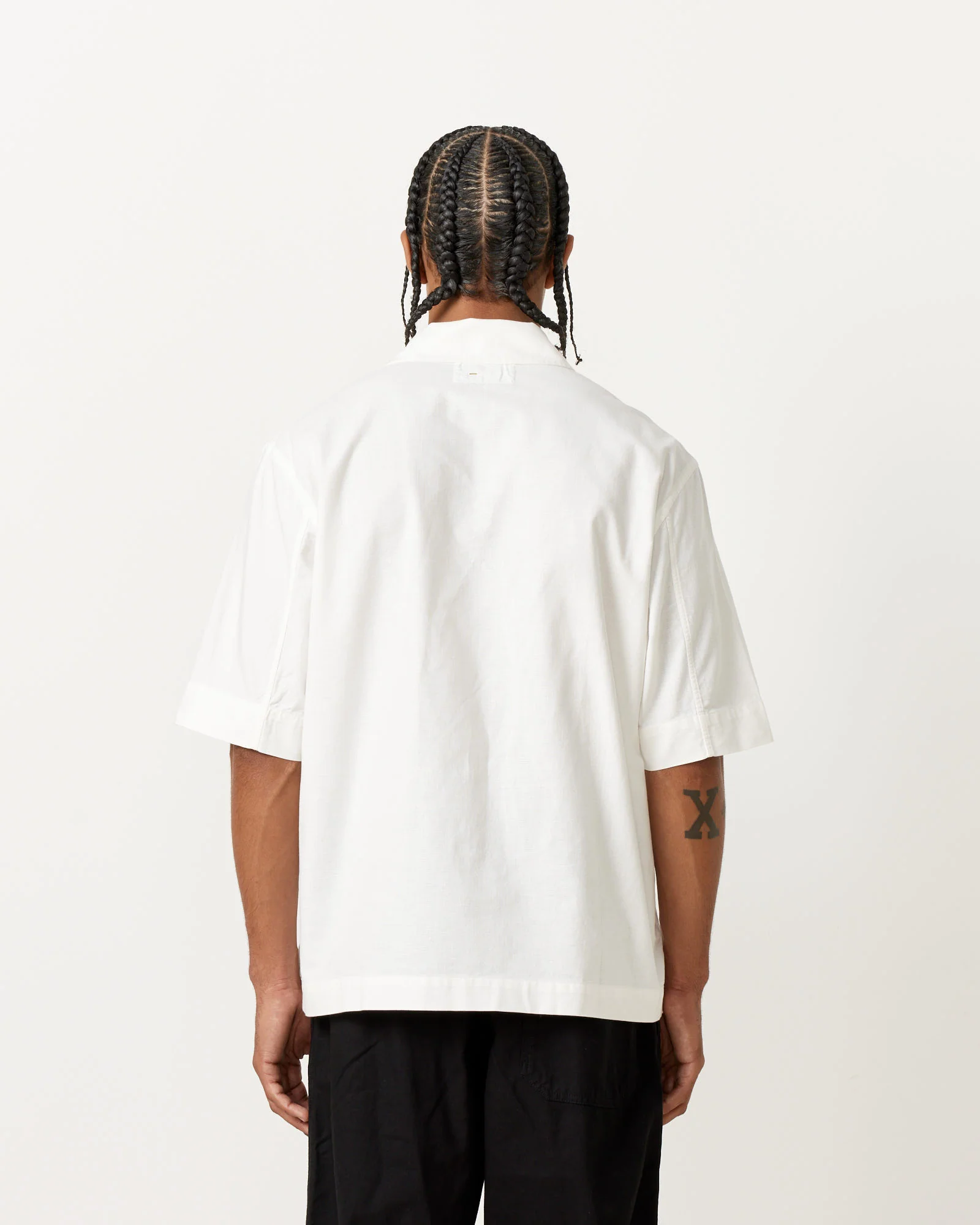 Off Set Placket Polo in White - Image 5