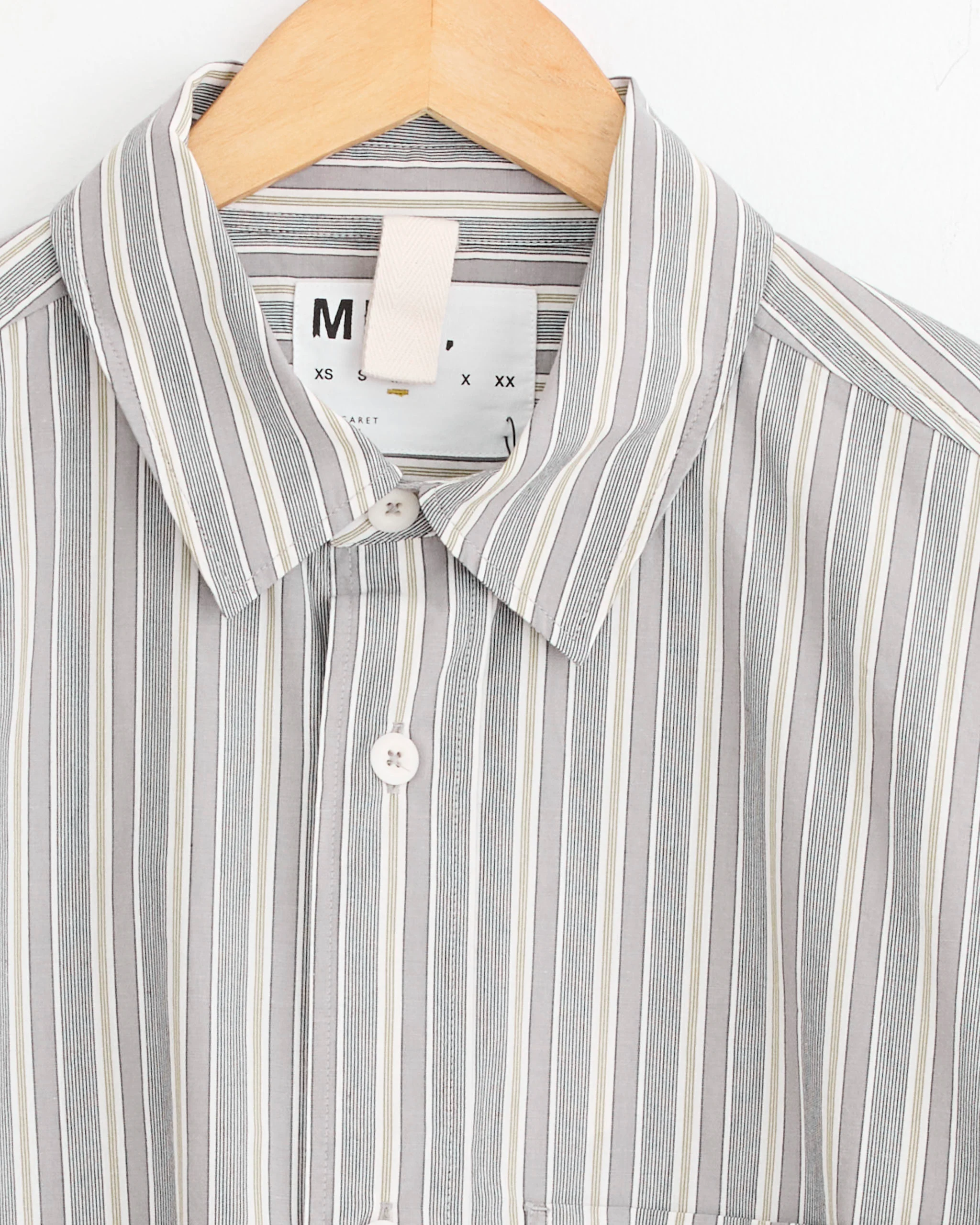 Overall Shirt in Off White/Grey/Zest - Image 2