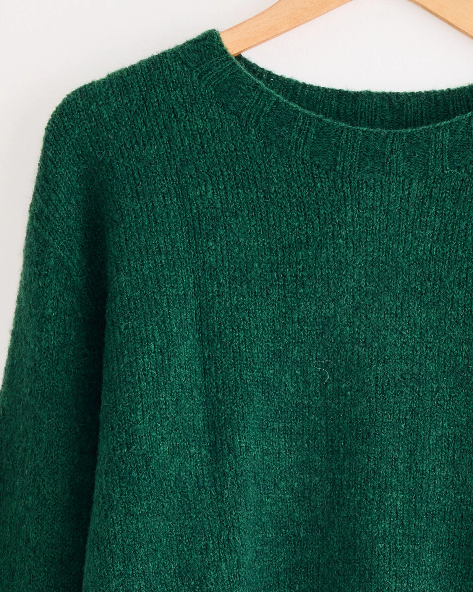 Alpaca Blend Wholegarment Knit in Green - Image 2
