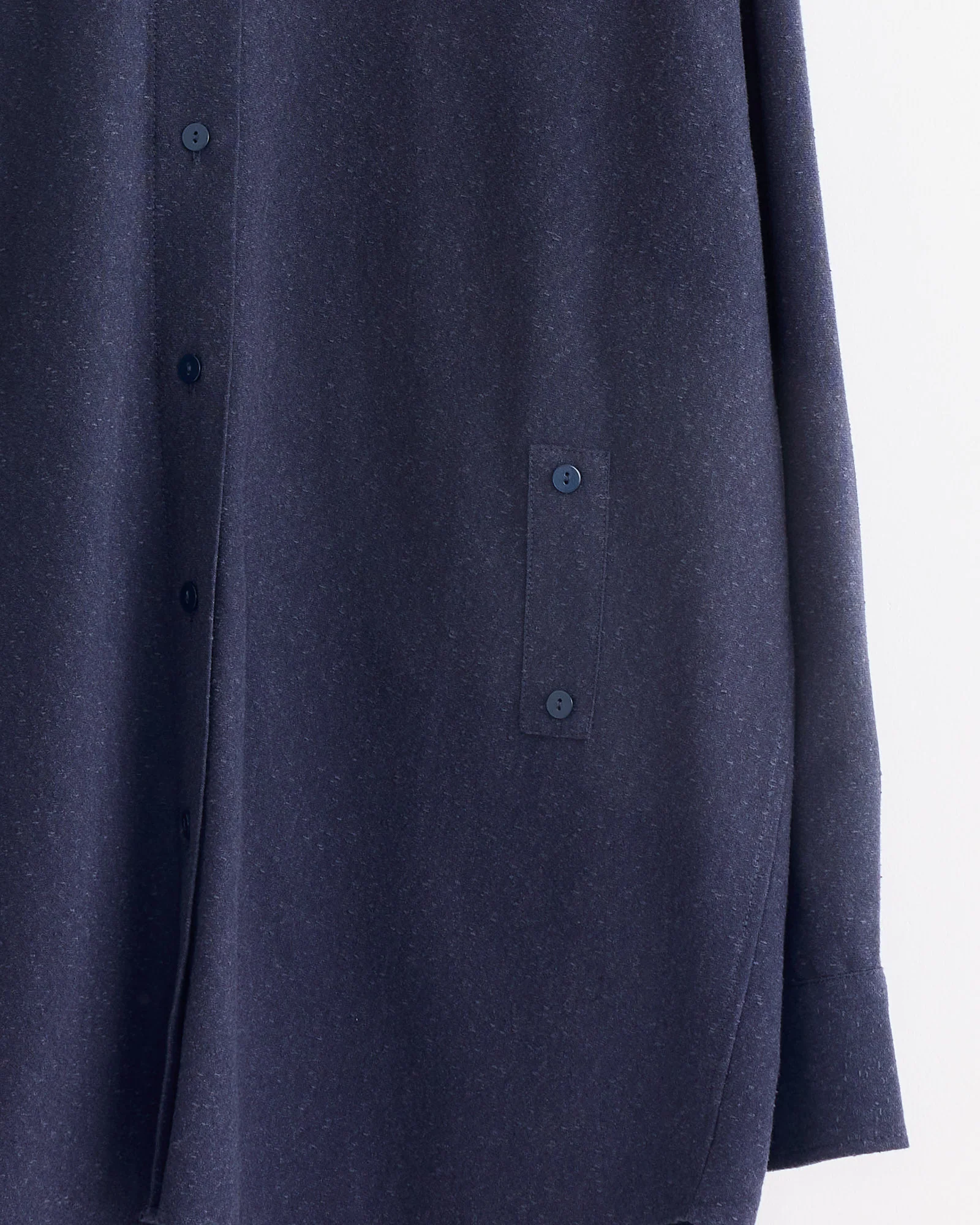 Textured Oversized Shirt in Navy - Image 2
