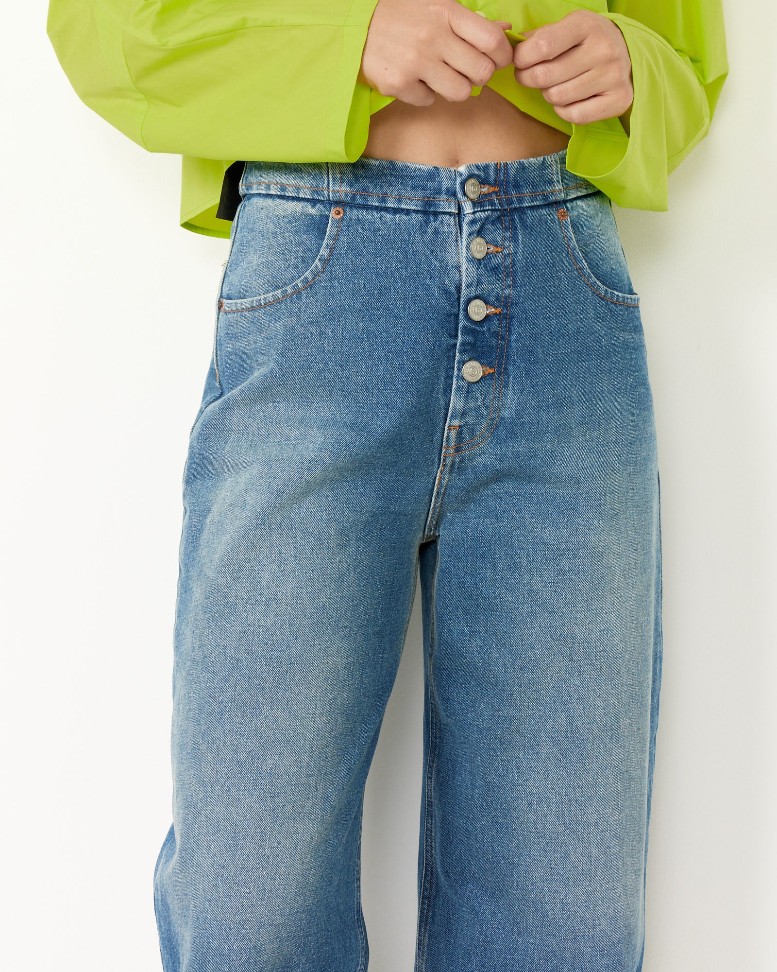 5 Pockets Denim Pant in Blue - Image 4