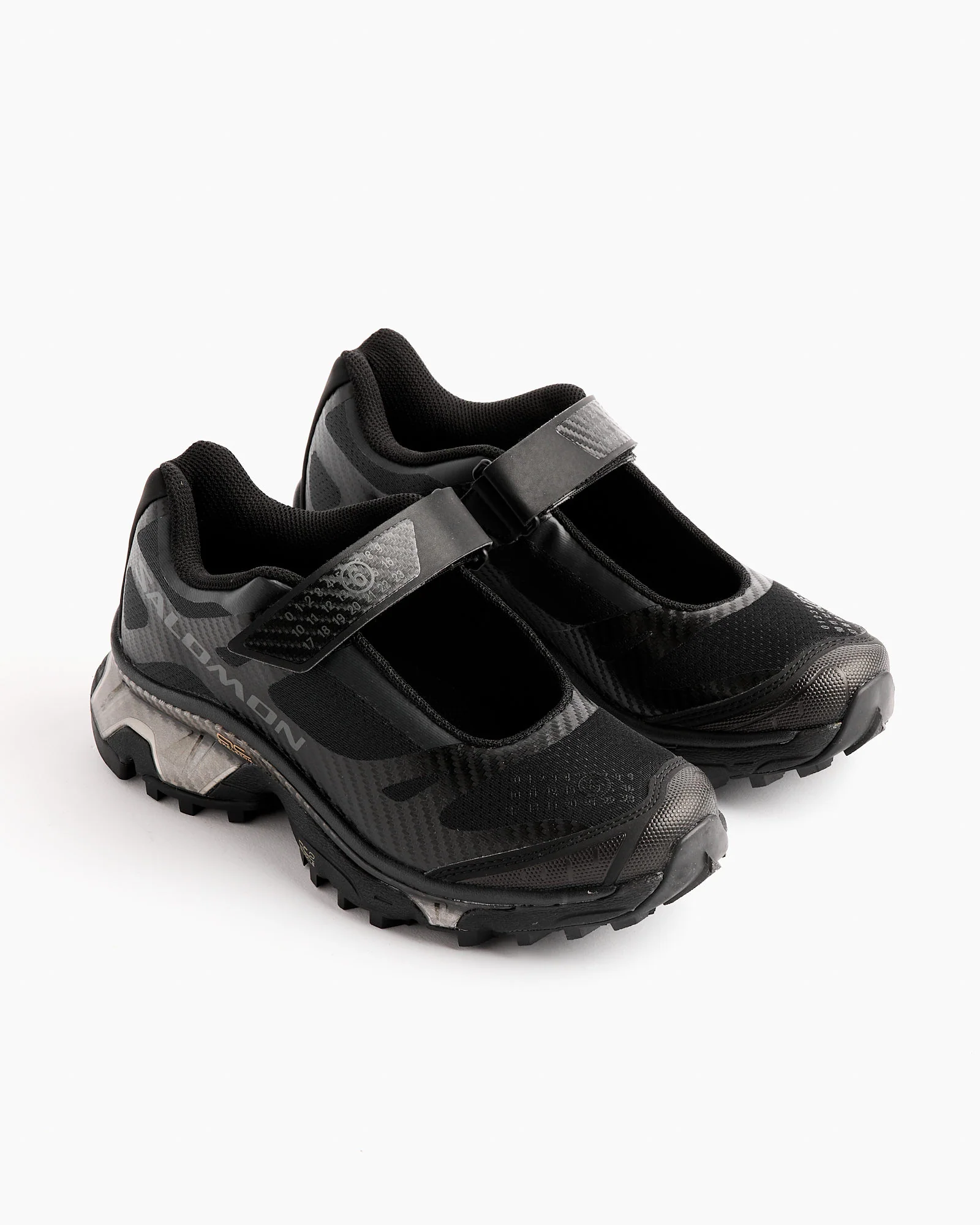 MM6 x Salomon XT-Mary Jane Sneaker in Black/Black/Soft Clay - Image 2