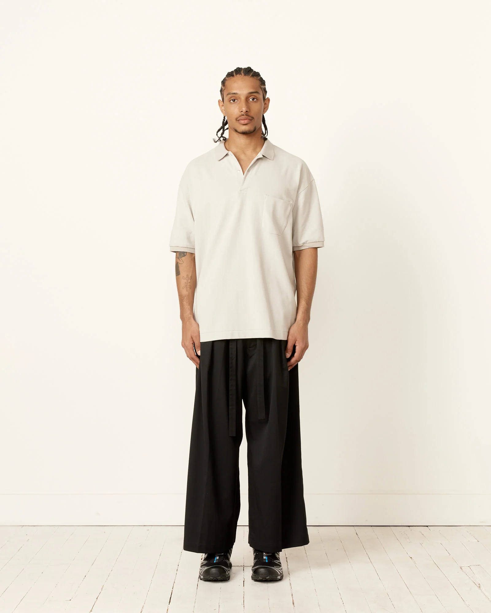 Polo Shirt in Light Grey - Image 2