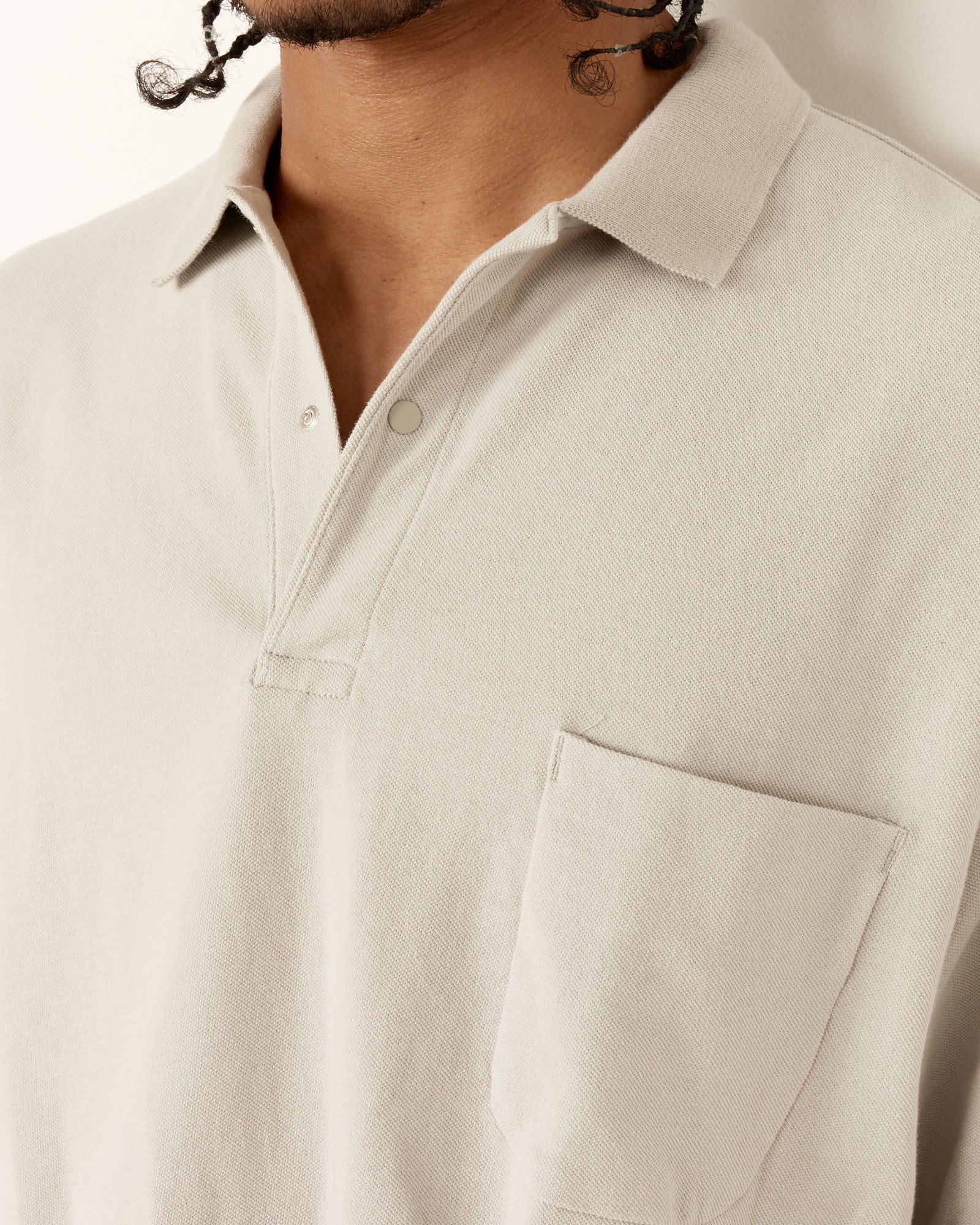 Polo Shirt in Light Grey - Image 5