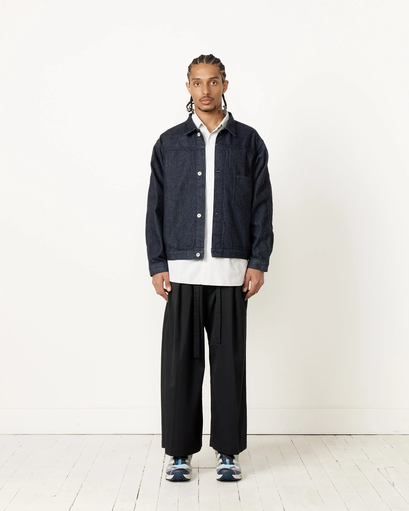 Short Denim Jacket in Indigo - Image 2