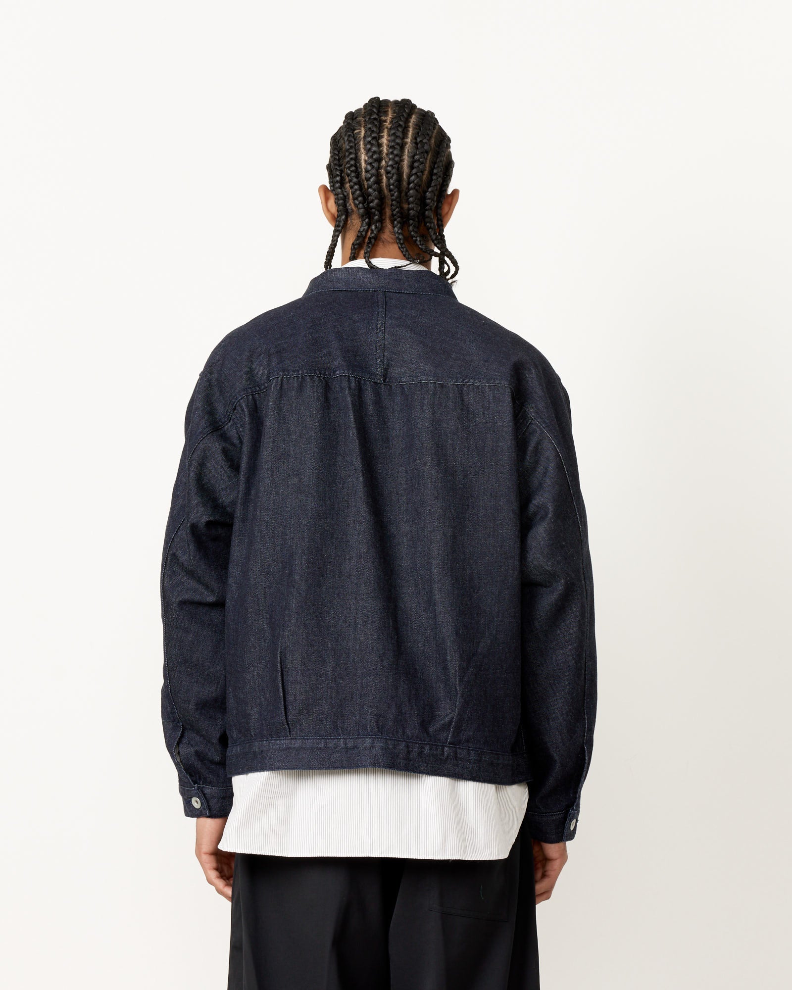 Short Denim Jacket in Indigo - Image 6
