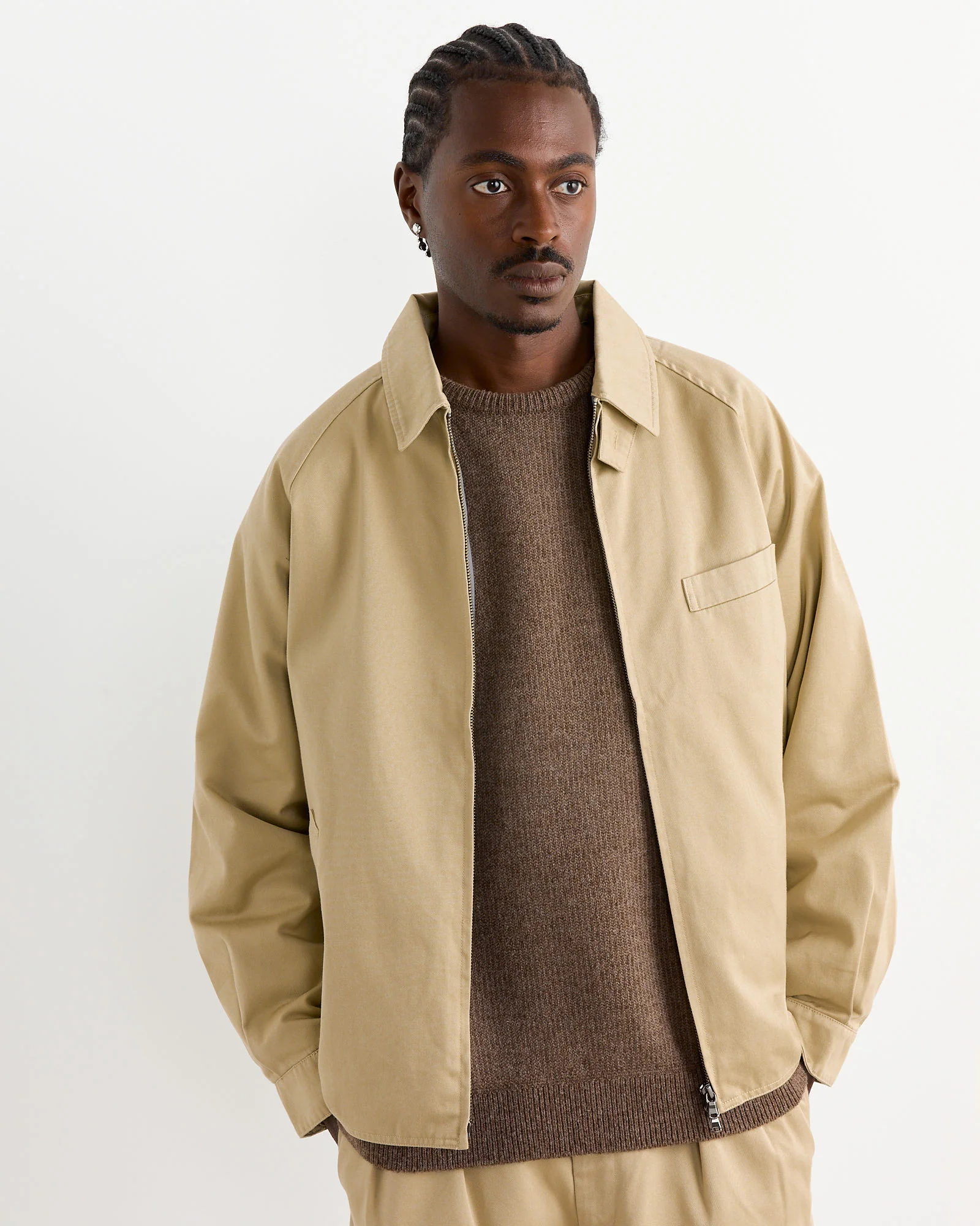 Windstopper Chino Crew Jacket in Khaki - Image 5
