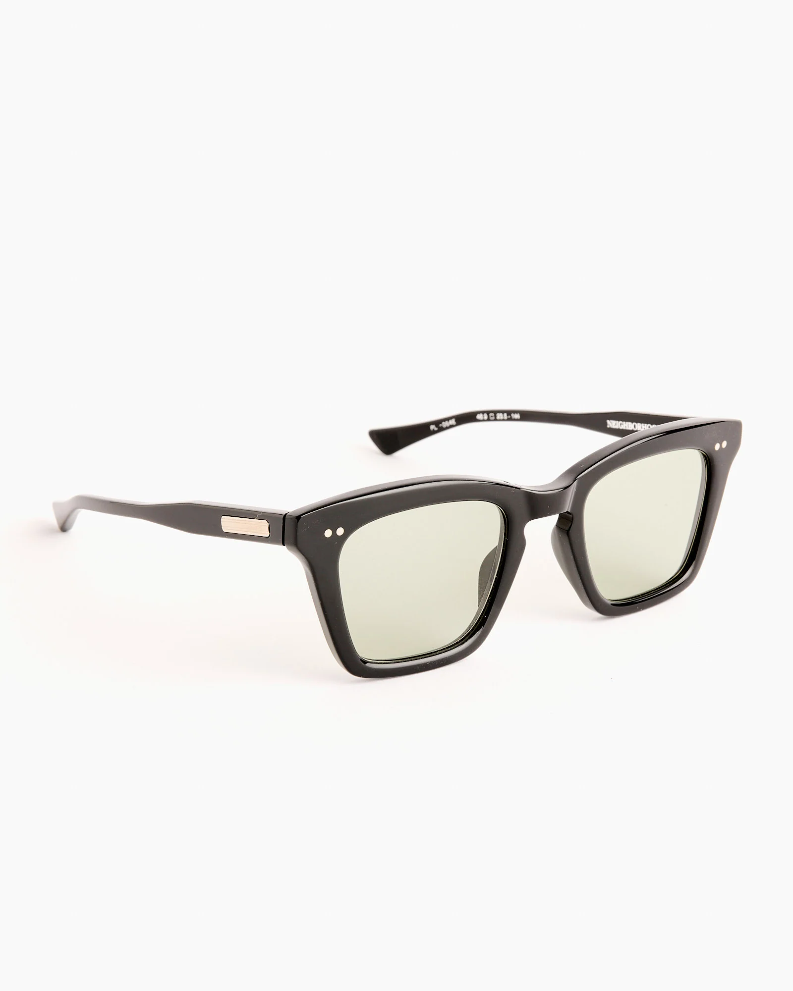 Chase NBHD Sunglasses in Black/White Gold/Green - Image 2