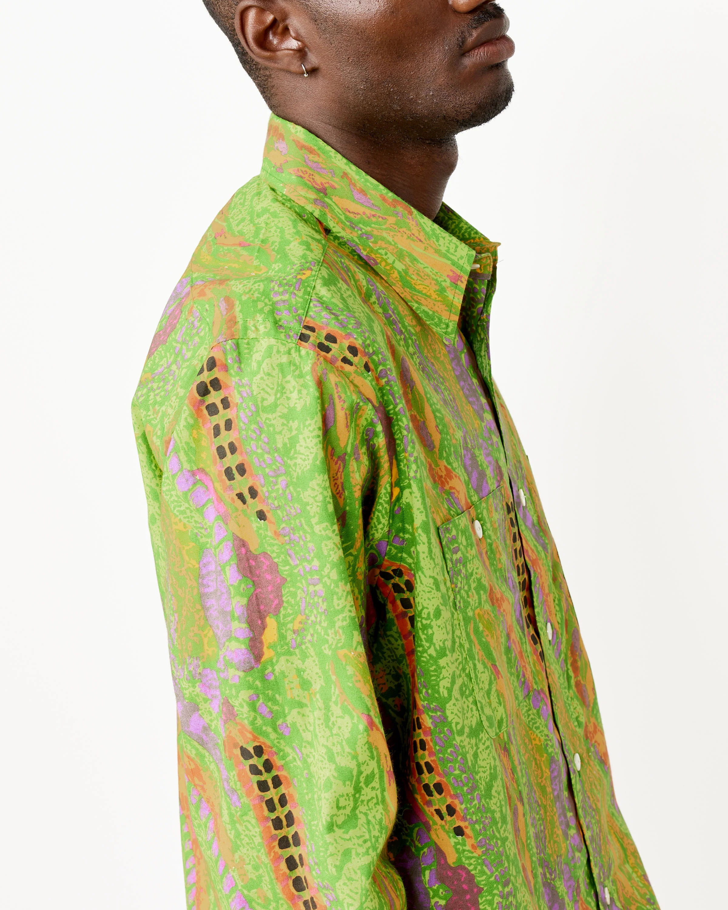 Jungle Work Long Sleeve Shirt in Green - Image 5