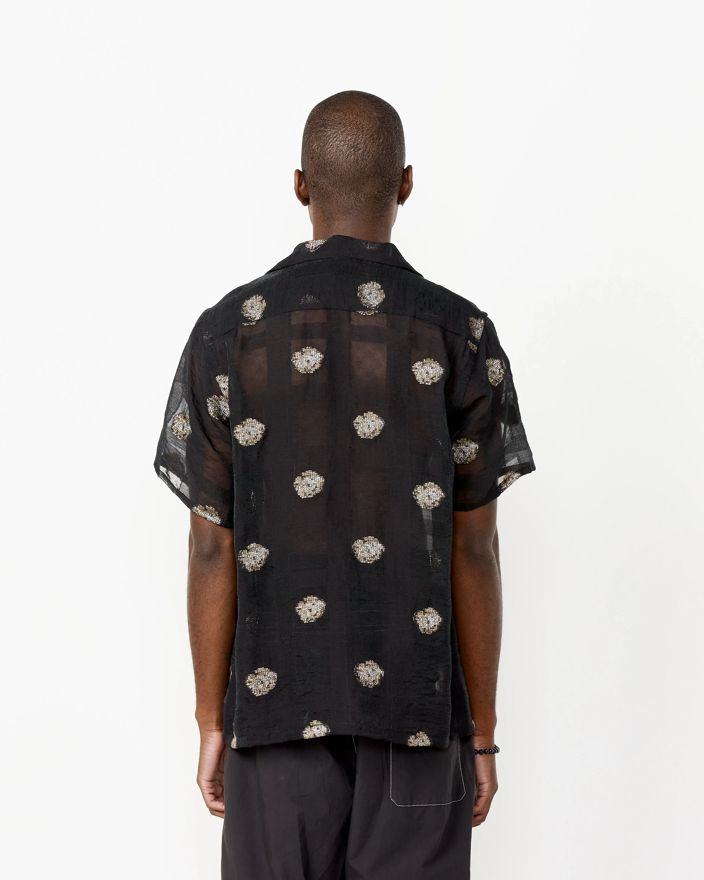 Oriental One-Up Short Sleeve Shirt in Black - Image 5