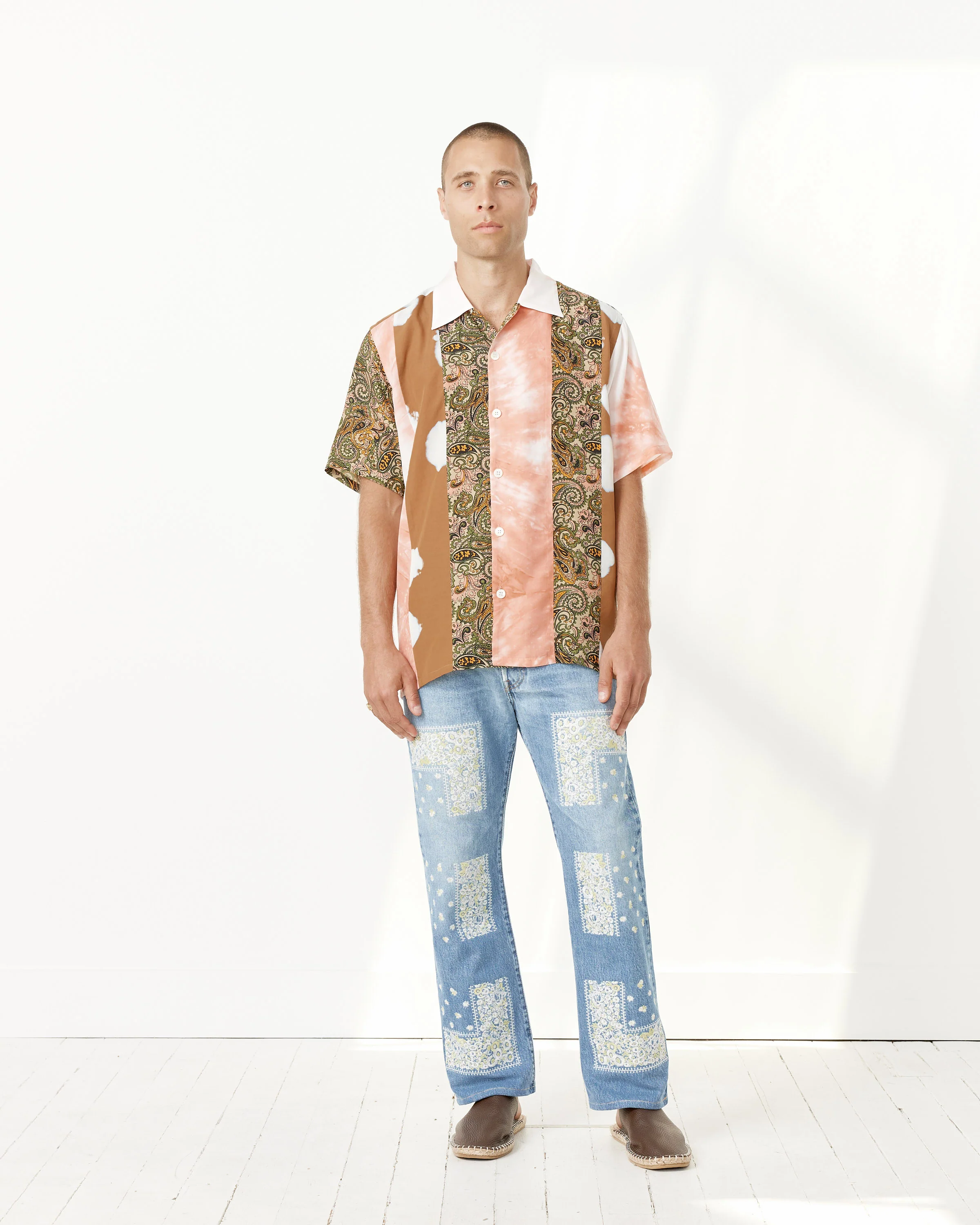 Print & Dye Patchwork SS Shirt - Image 3