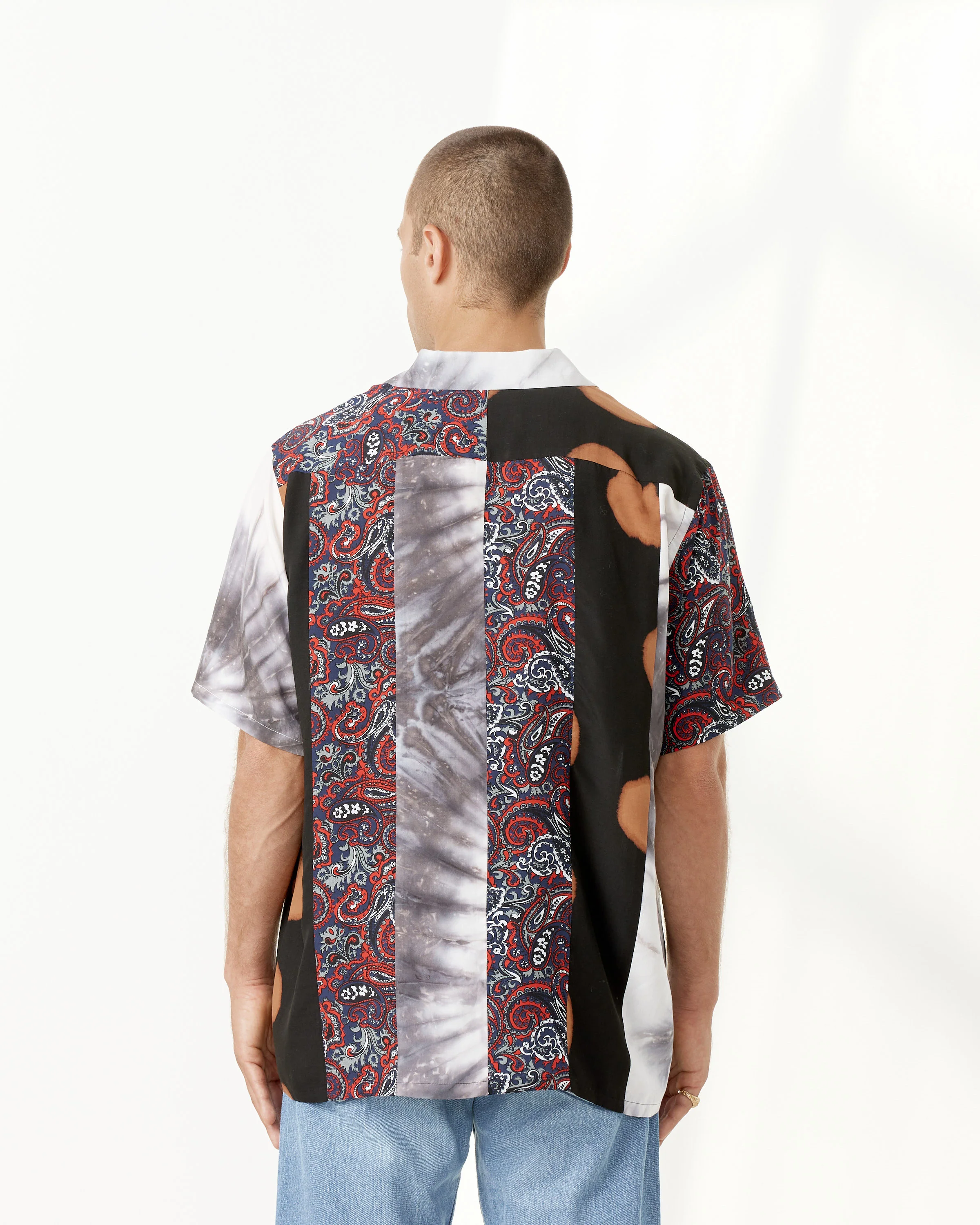 Print & Dye Patchwork SS Shirt - Image 8