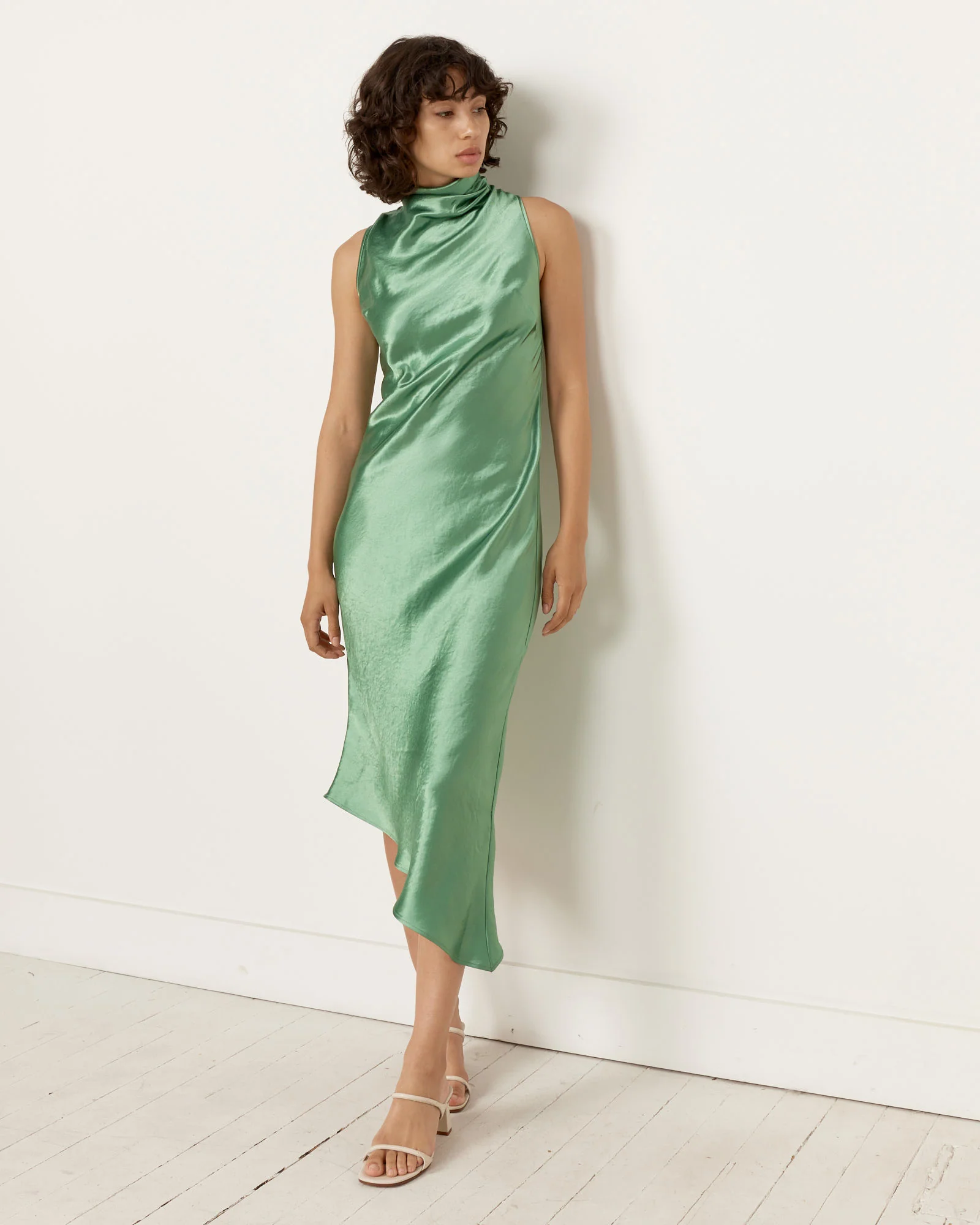 Acetate Dress in Jade - Image 2
