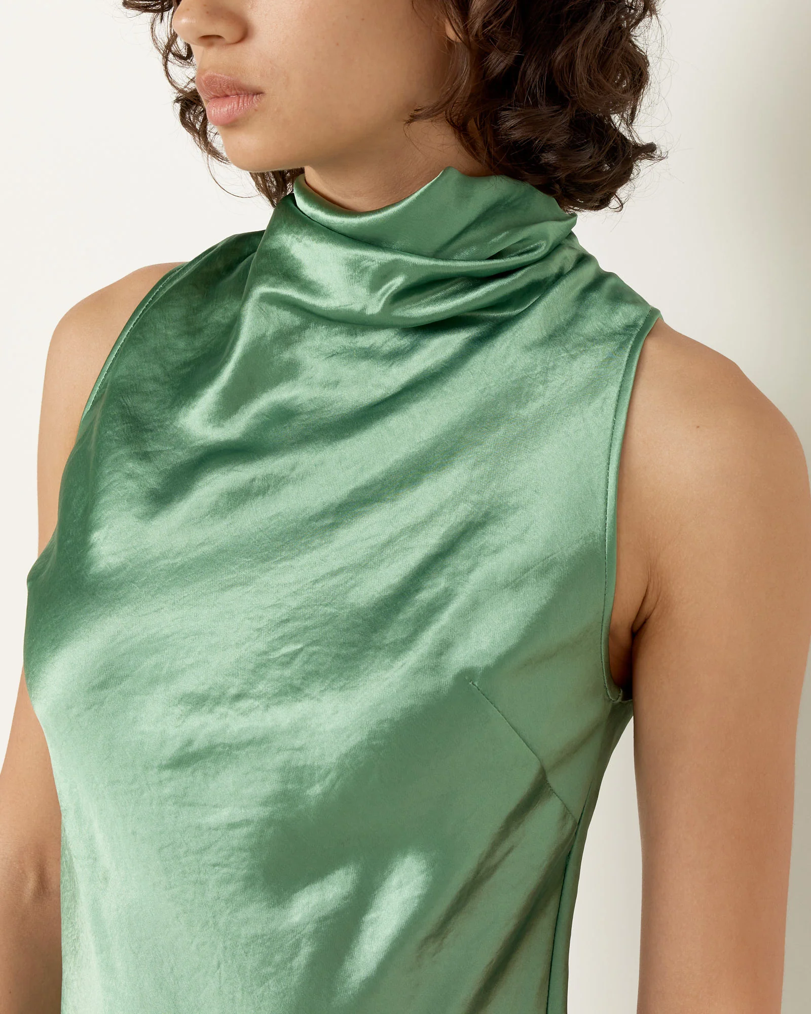 Acetate Dress in Jade - Image 3