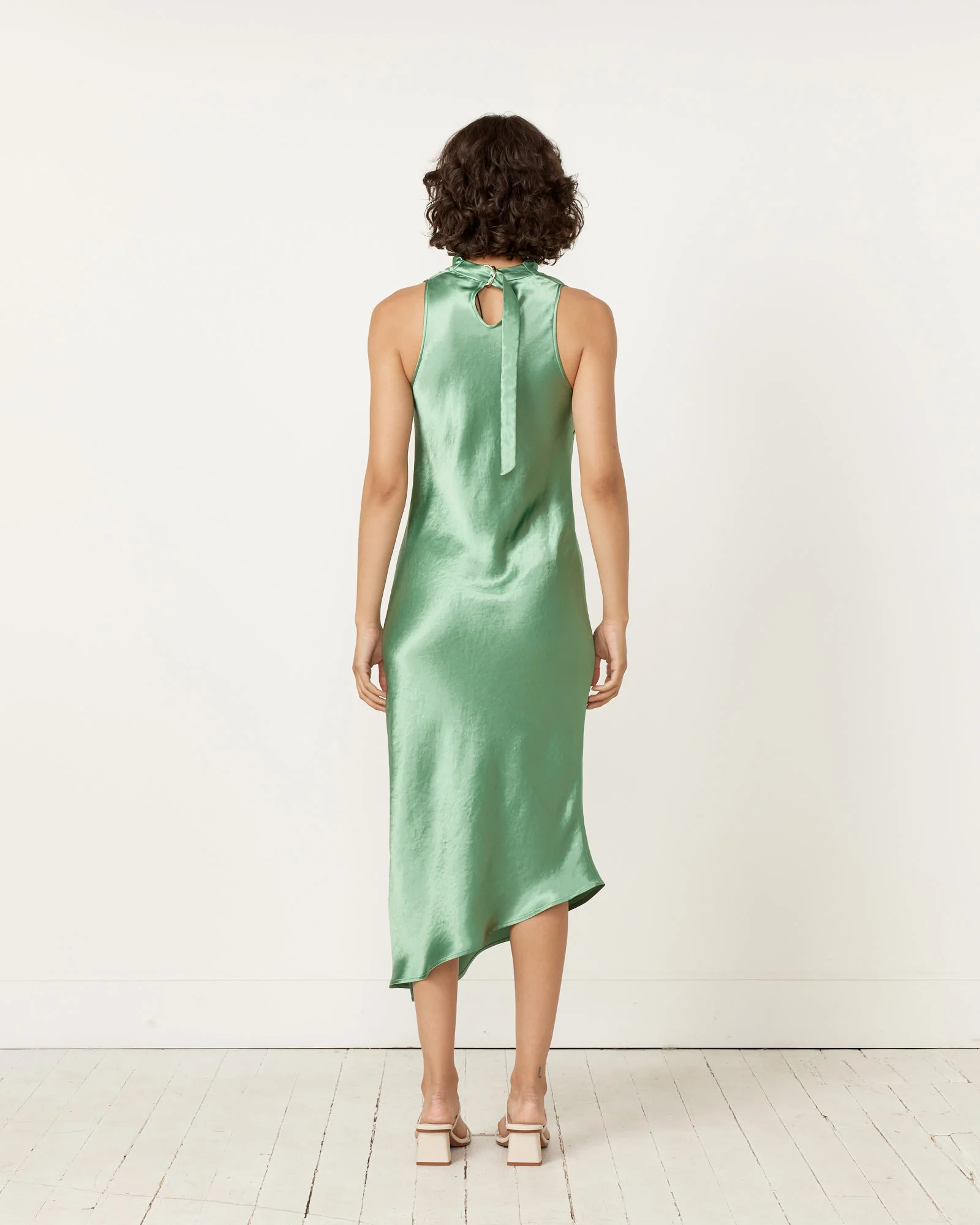 Acetate Dress in Jade - Image 5