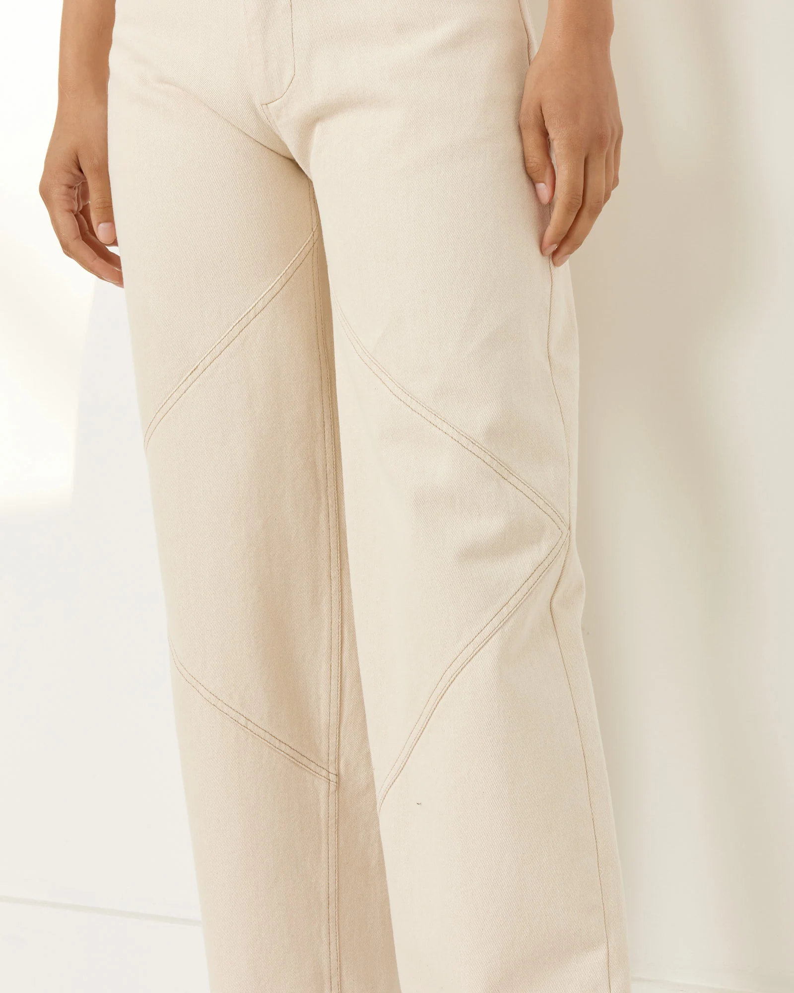 Unbleached Denim Pant in Ecru - Image 5