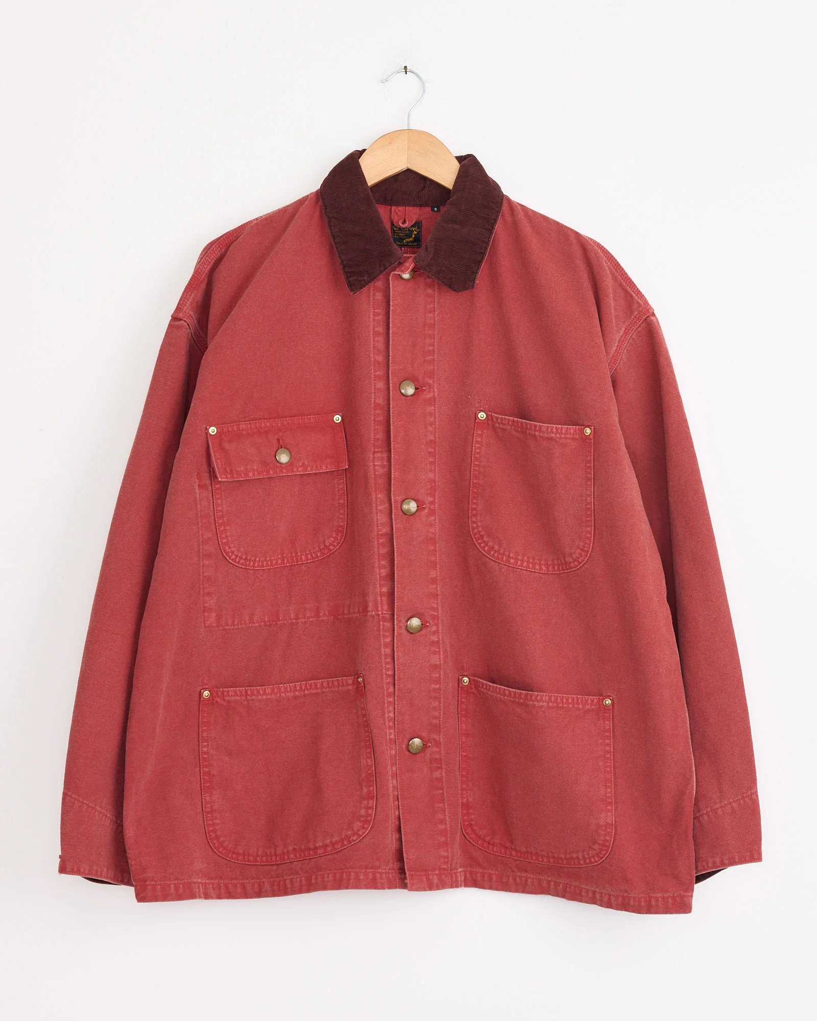 Relax Fit Oxford Coverall in Red