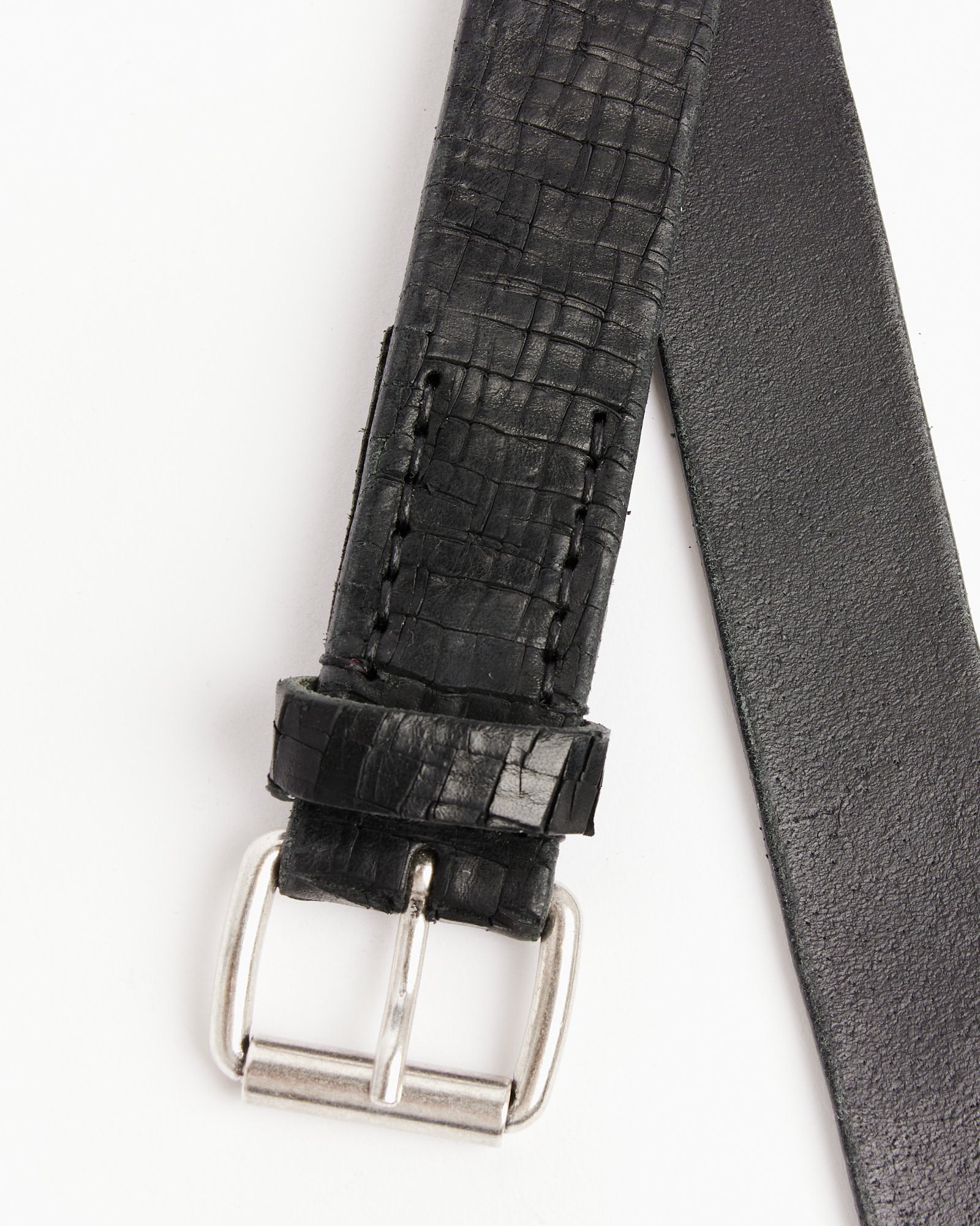 Leather Belt in Black - Image 3