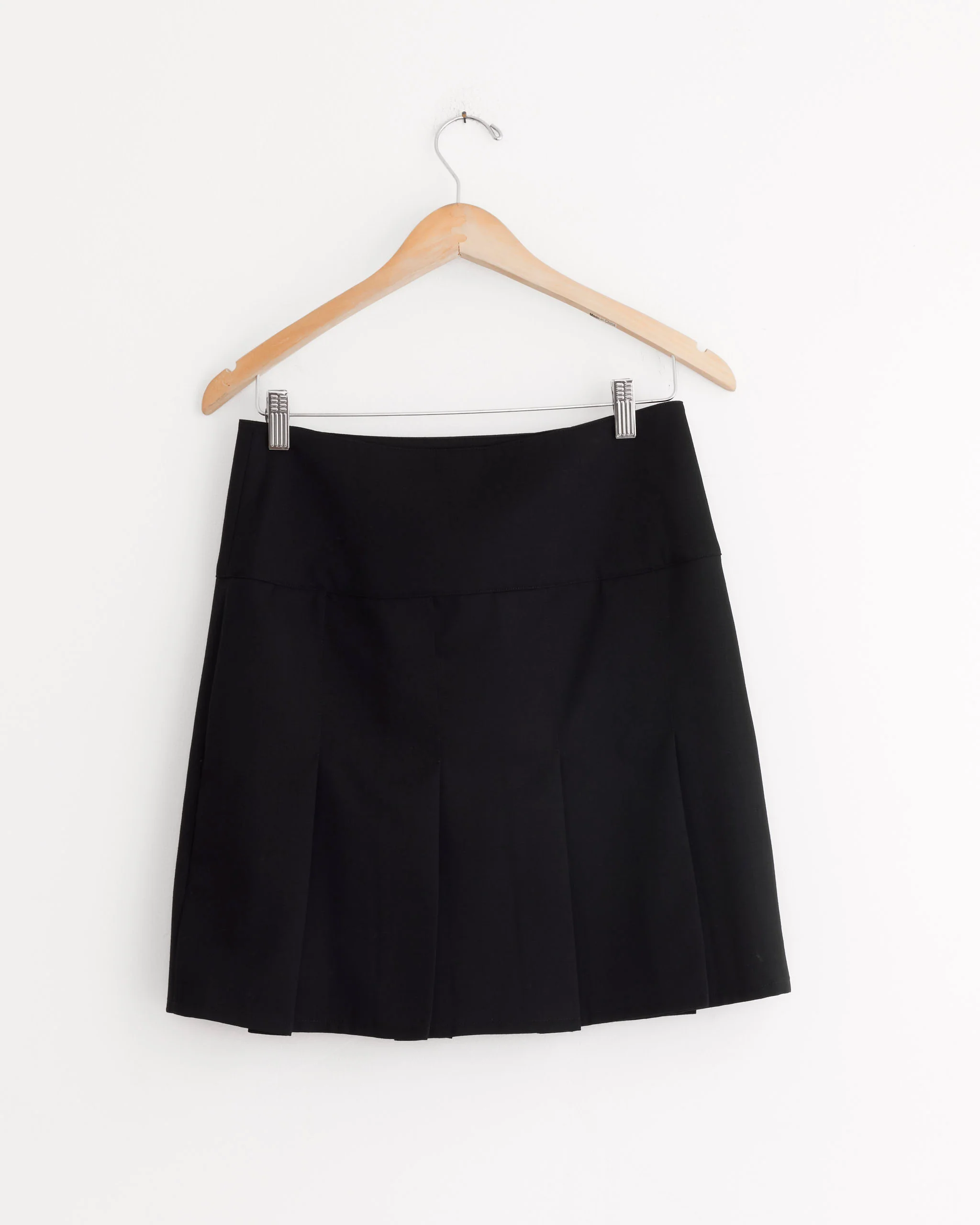 Girdle Skirt in Coarse Black Gabardine - Image 3