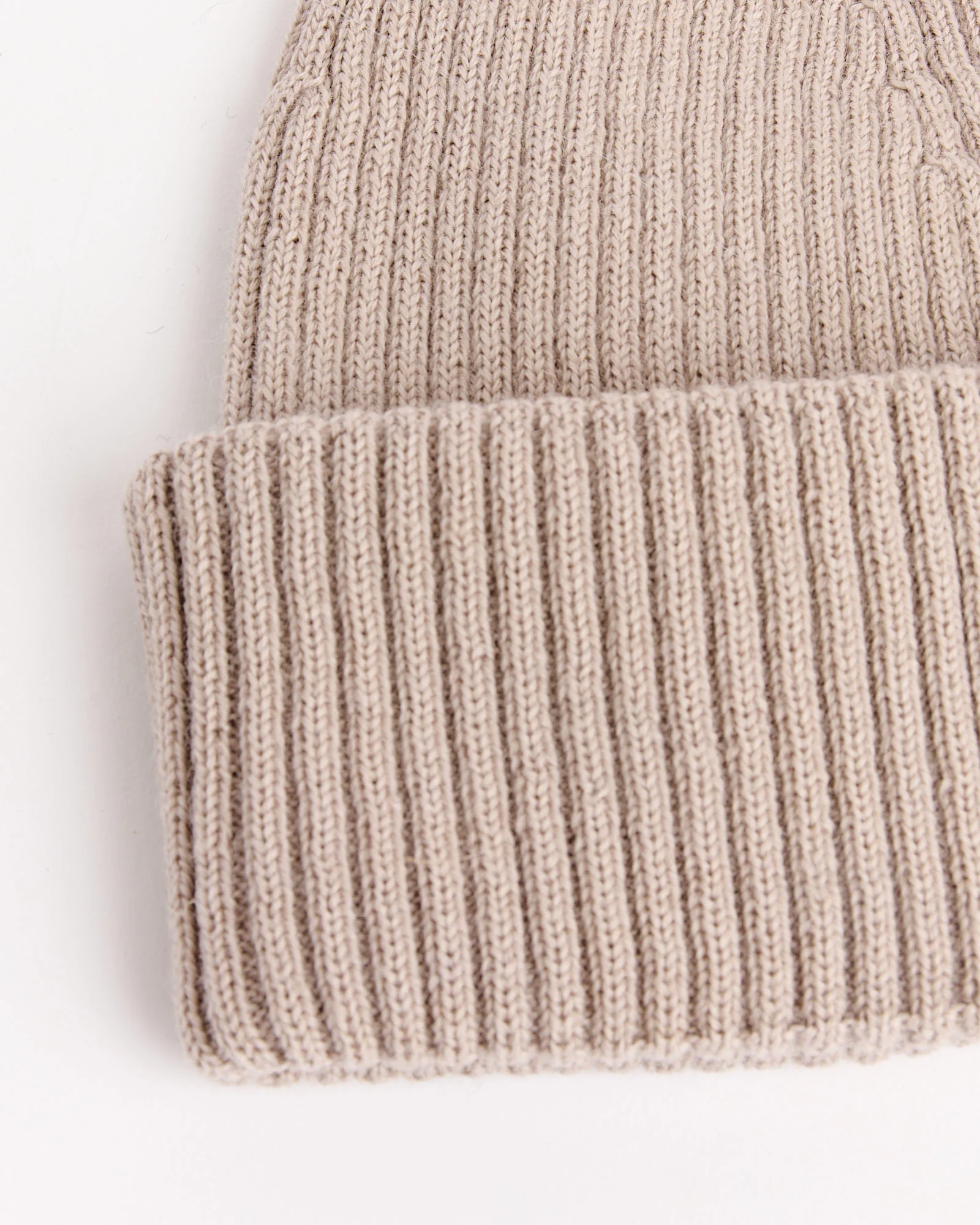 Knit Hat in White Sand - Image 2