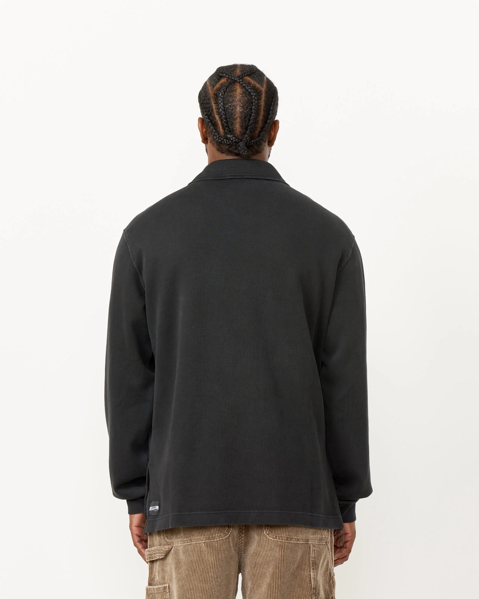 Lad Sweatshirt in Worn Black Athletic rib - Image 6
