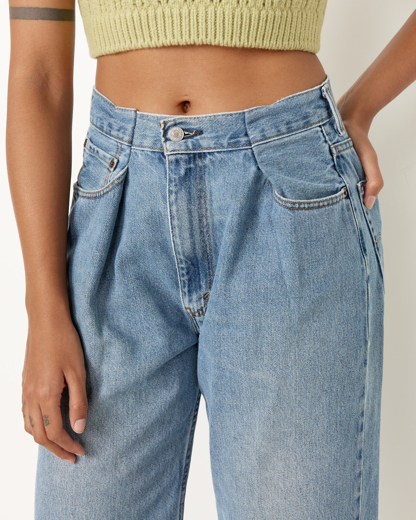 Upcycled Pleat Front Denim - Image 2