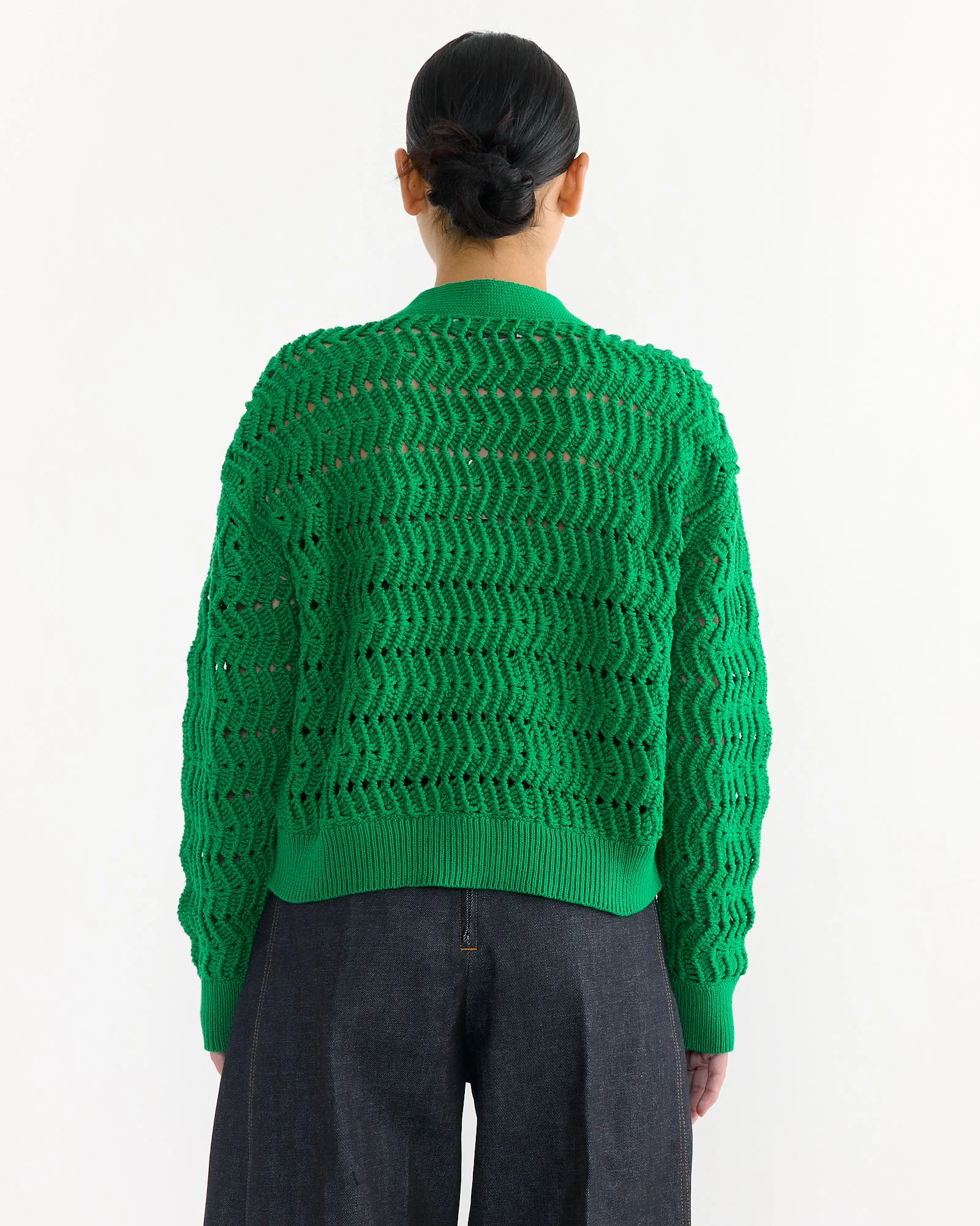 Avelar Cardigan in Kelly Green - Image 3
