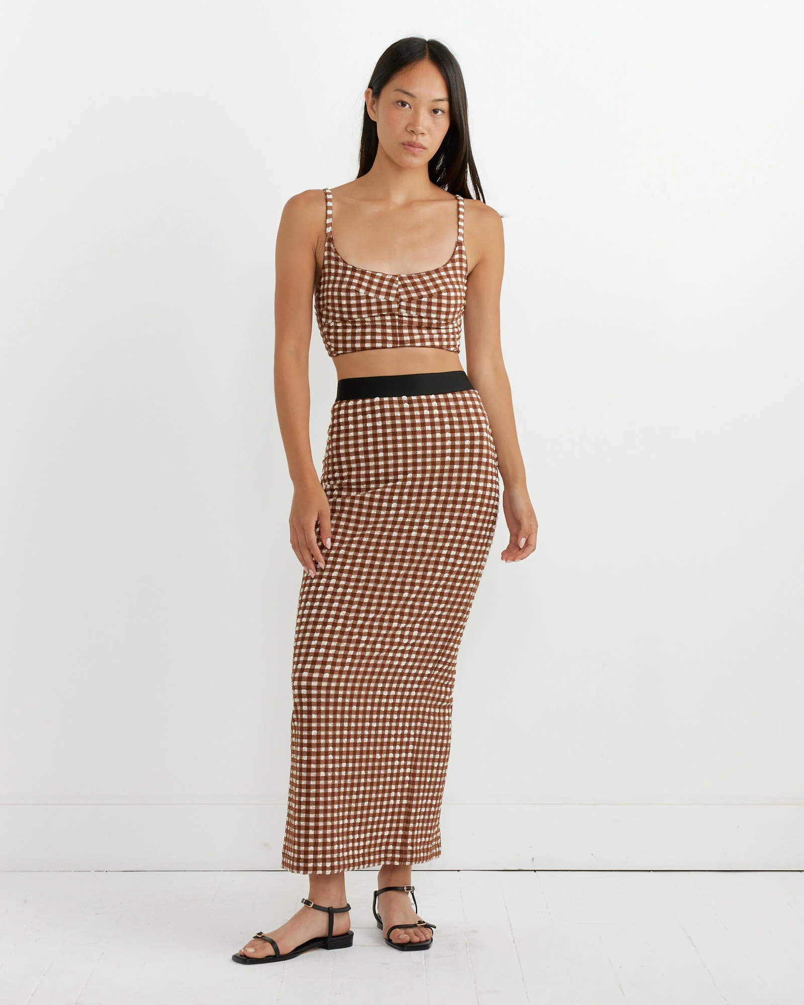 Labora Top in Brown Check - Image 2