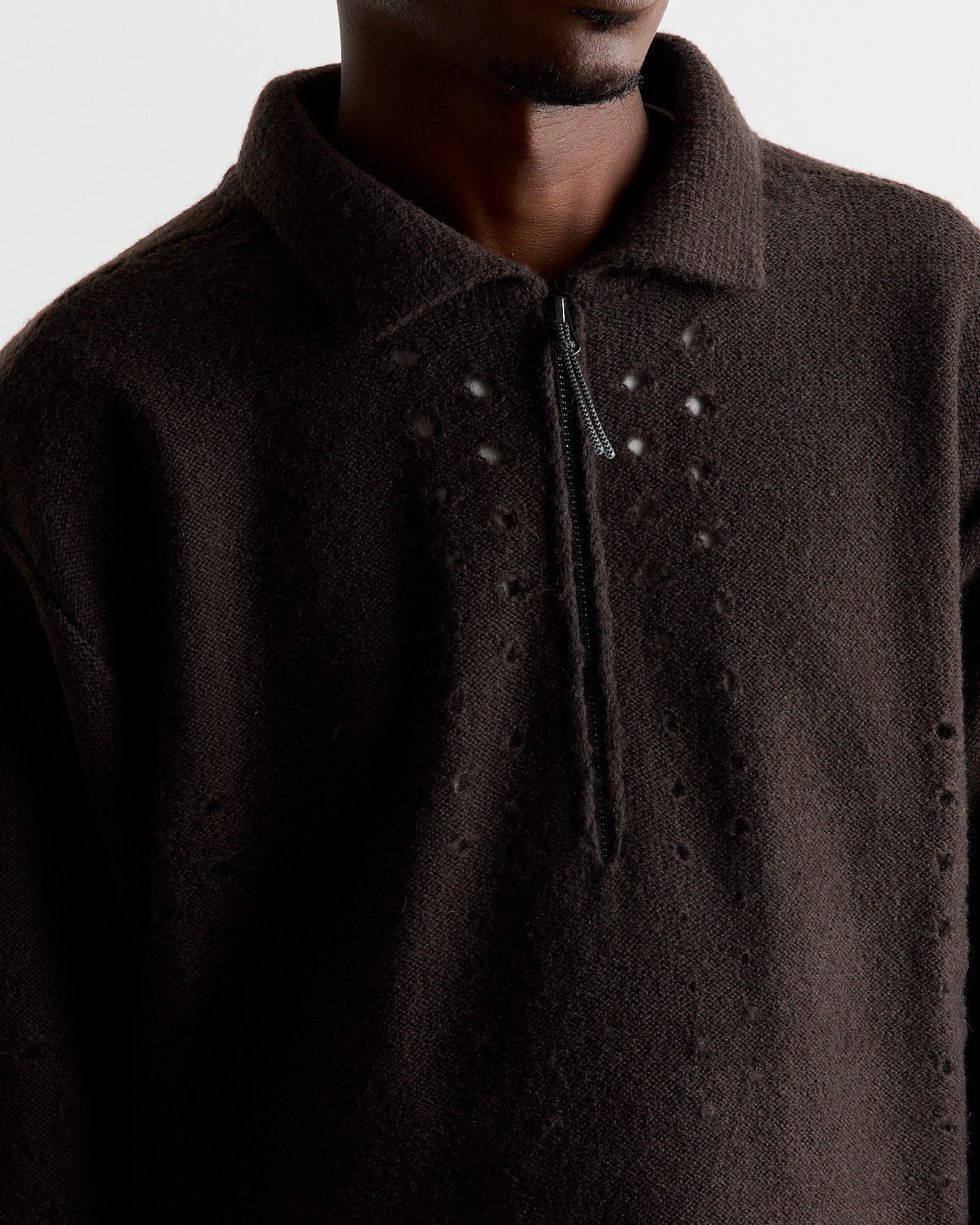 Mohair Polo in Brown - Image 3