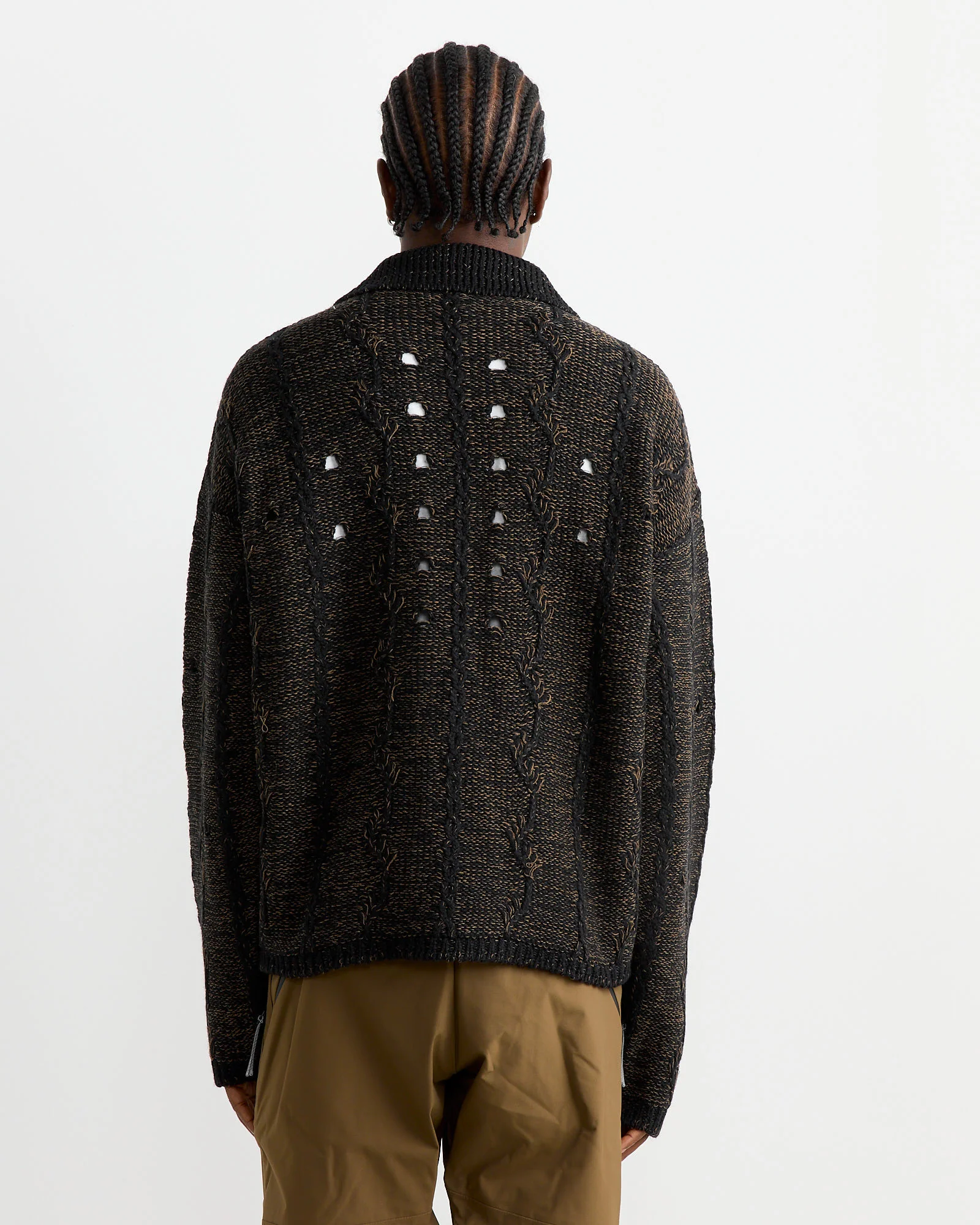 Polo Cable Knit in Brown - Image 4