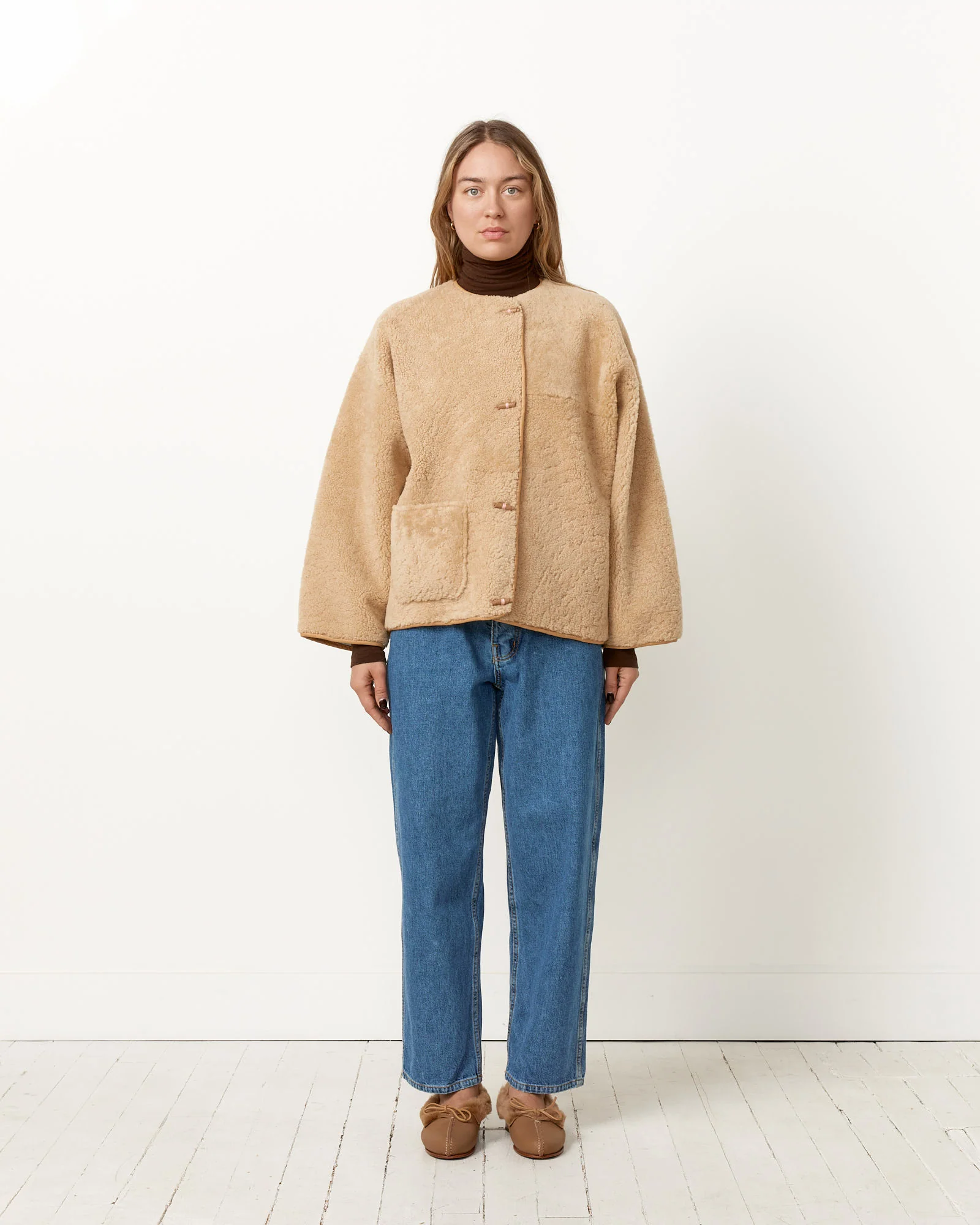 Long Sleeve Shearling Jacket - Image 2