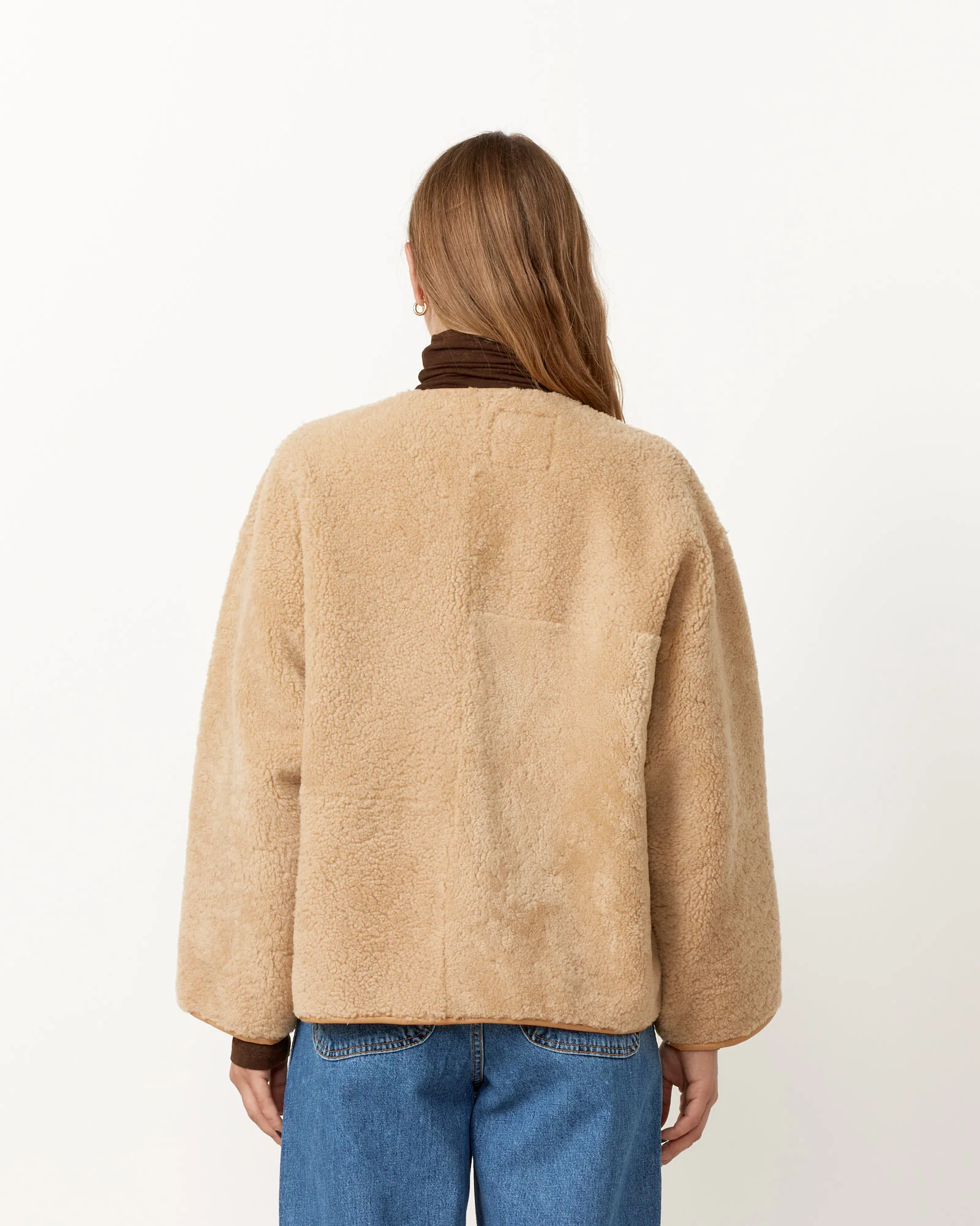 Long Sleeve Shearling Jacket - Image 4