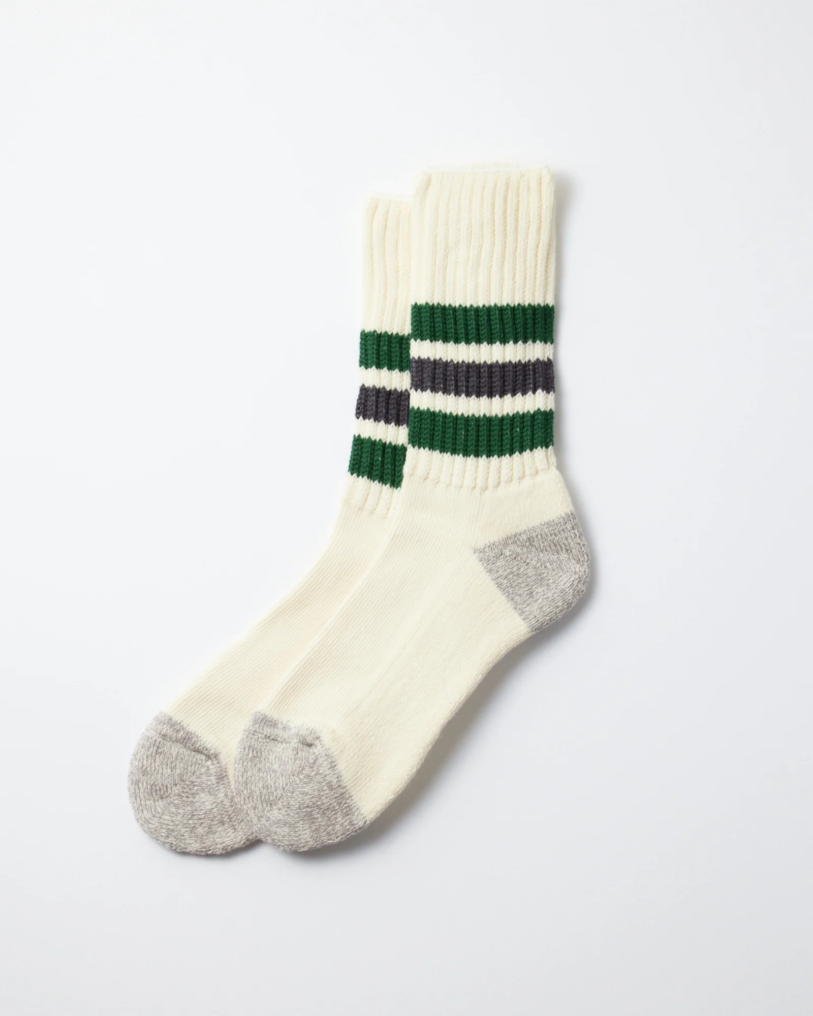 1255 Old School Crew Socks in Green/Charcoal