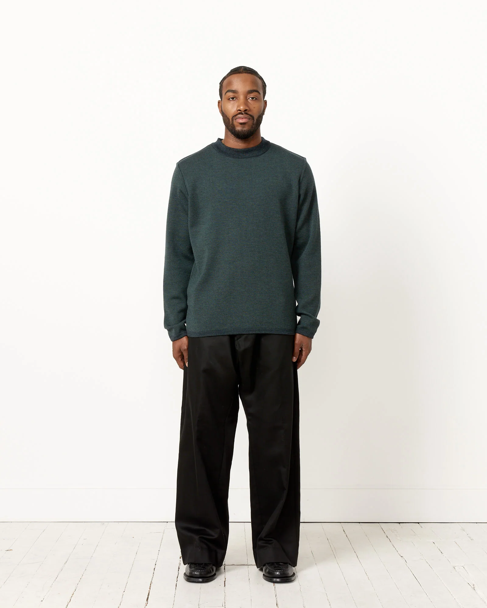 Marine Crew Neck in Midnight Green - Image 2