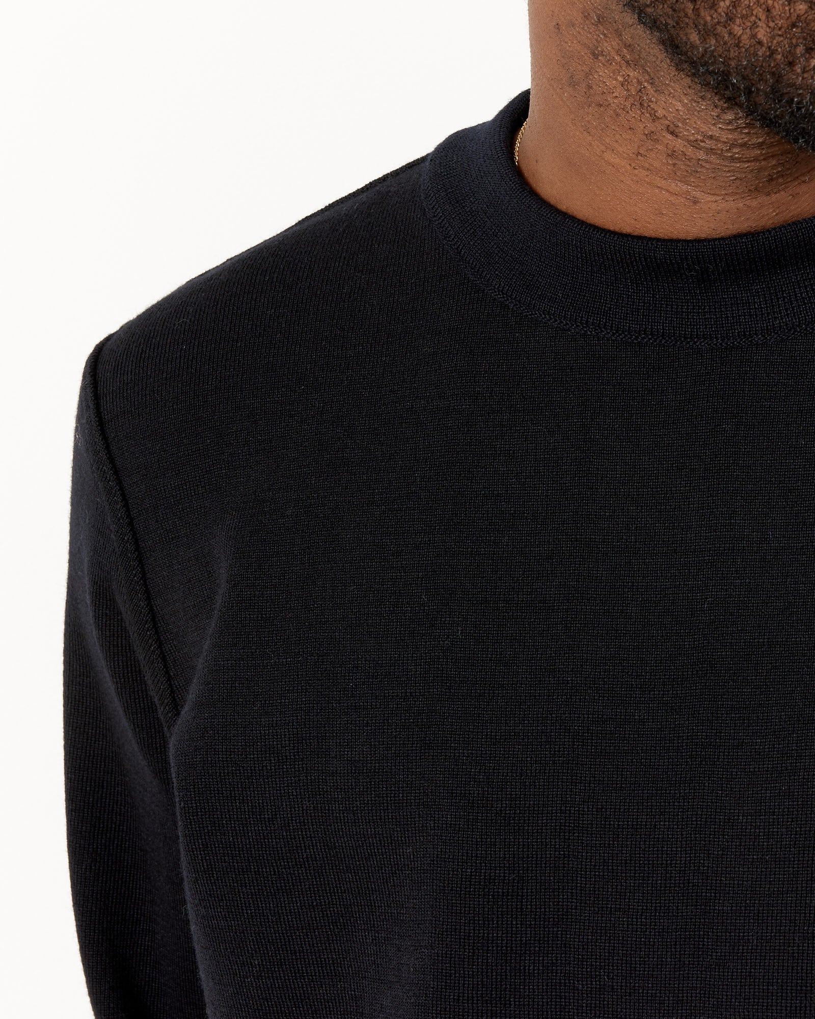 Marine Crew Neck in Residual Black - Image 4