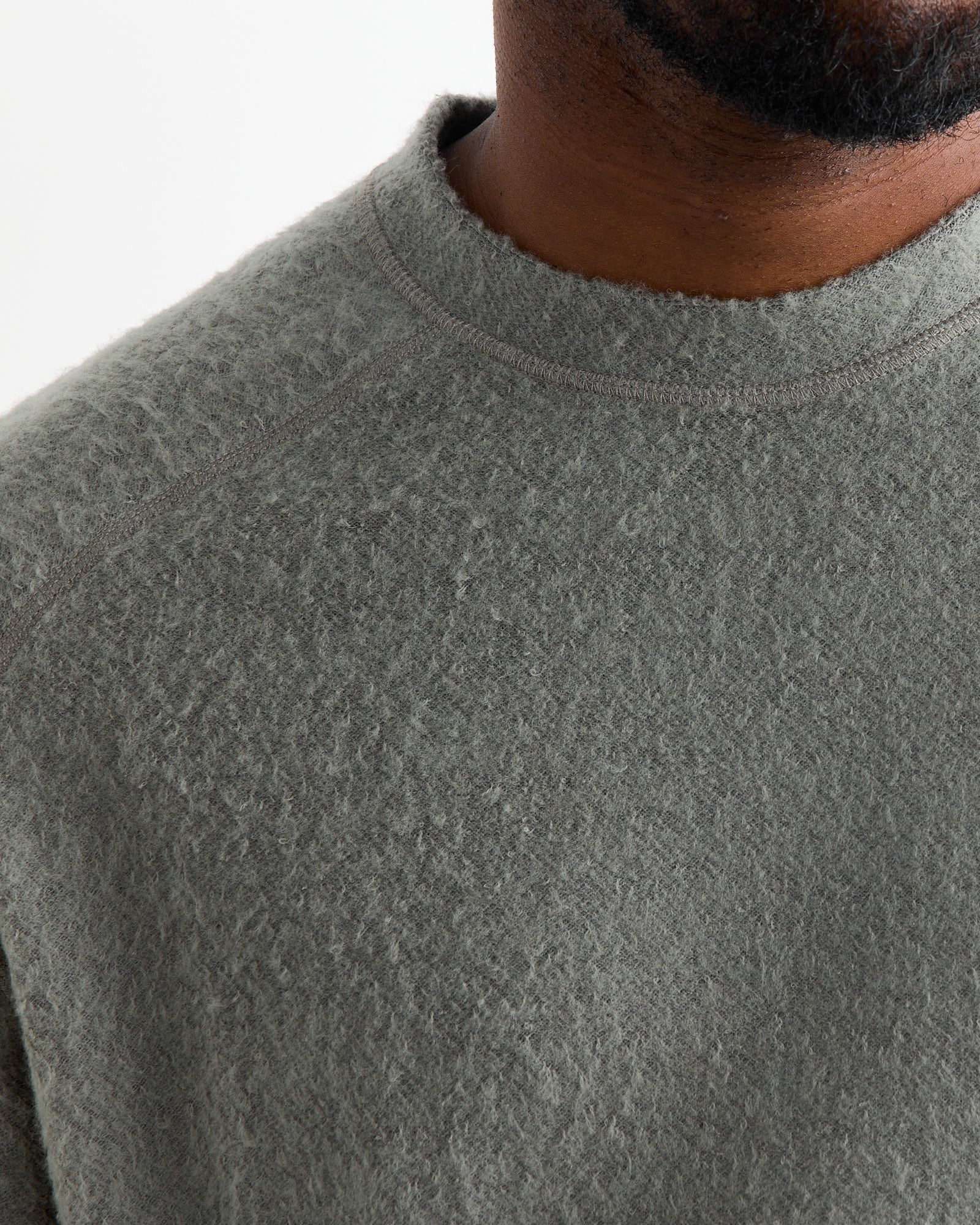 Fuzz Merino Long Tee in Vetiver - Image 2
