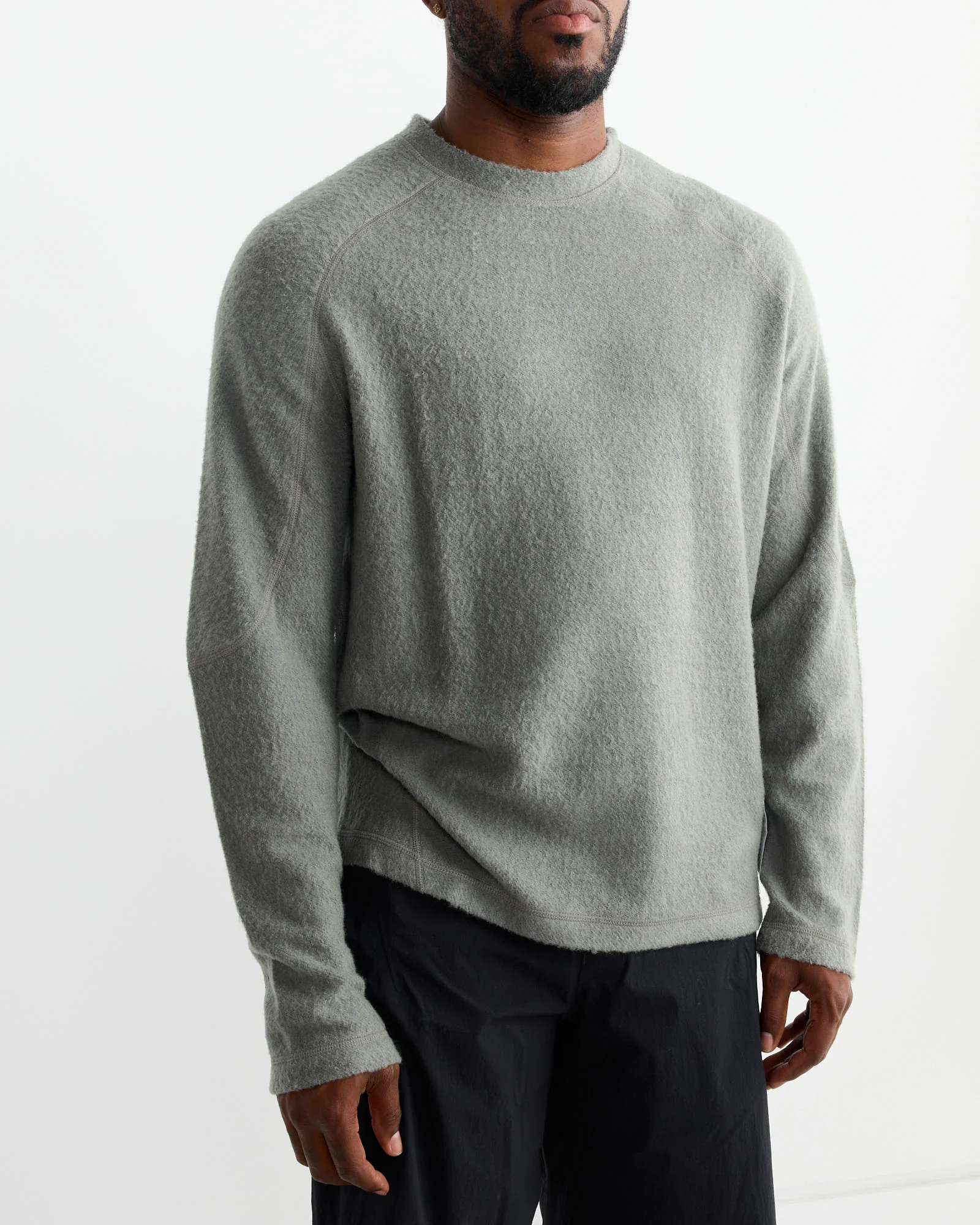Fuzz Merino Long Tee in Vetiver - Image 3