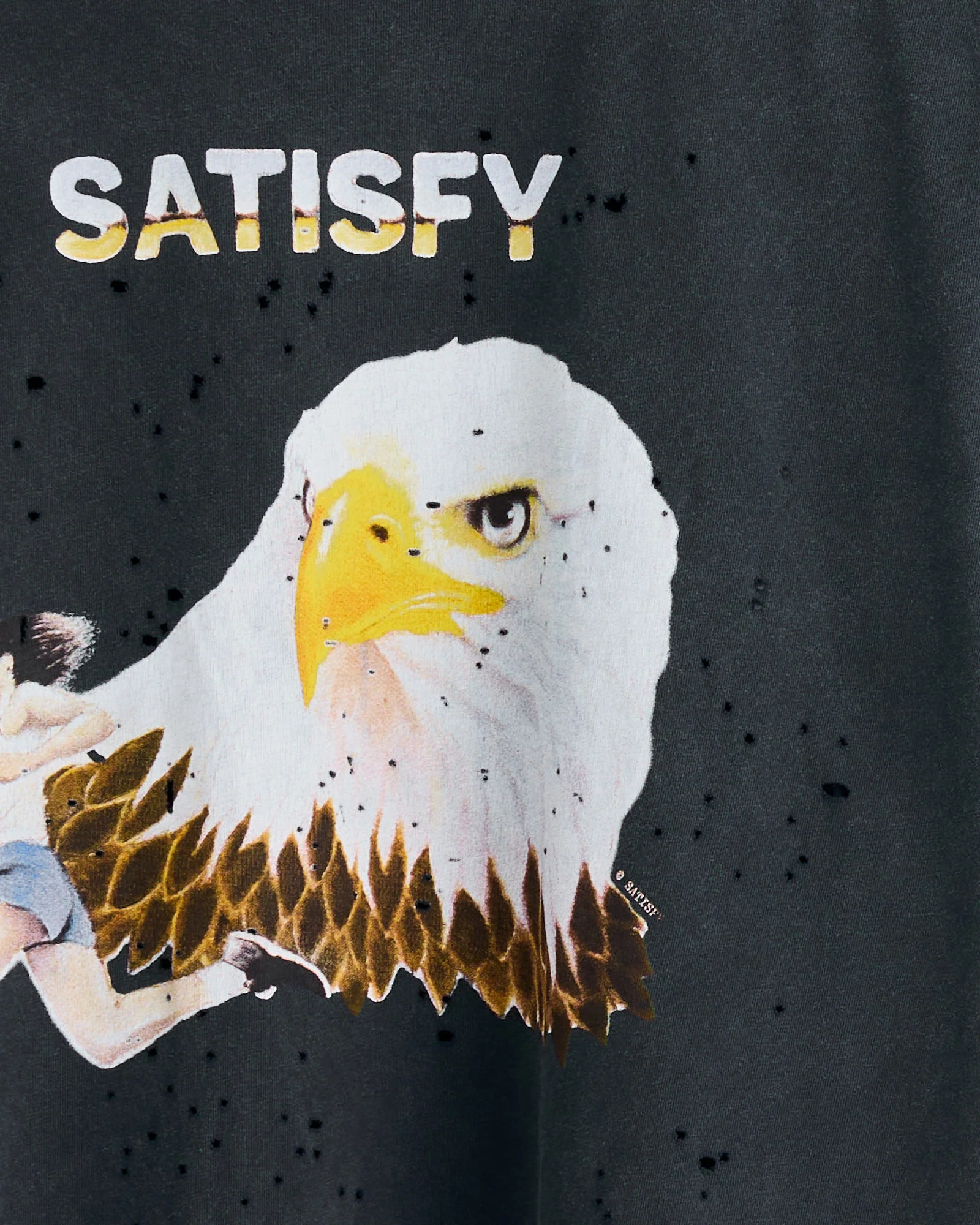 MothTech Eagle T-Shirt in Aged Black - Image 3
