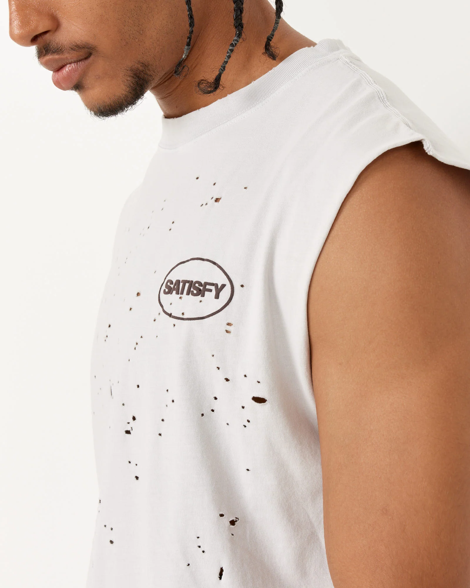 MothTech Muscle Tee in Aged Lunar Rock - Image 5