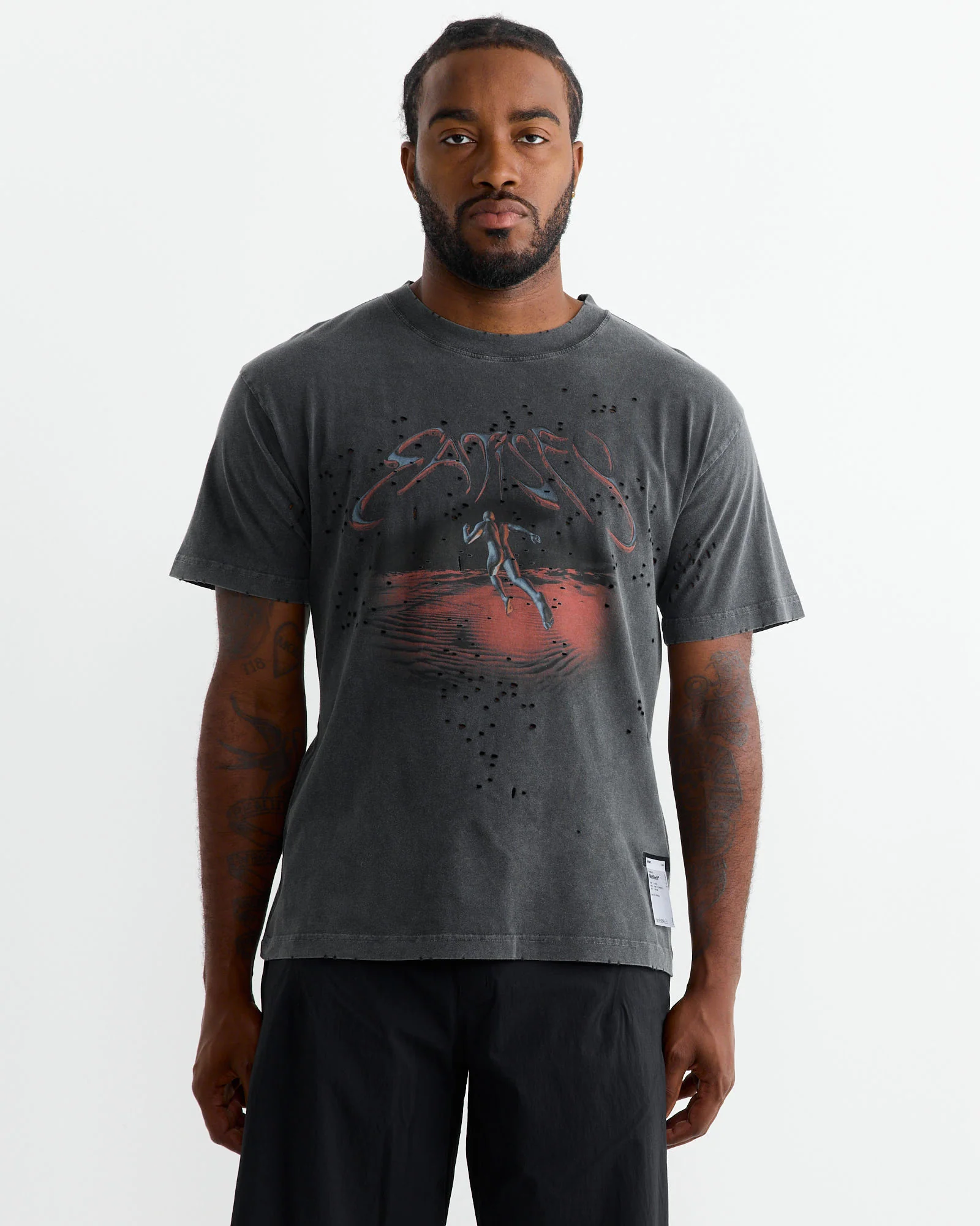 MothTech T-Shirt in Aged Black