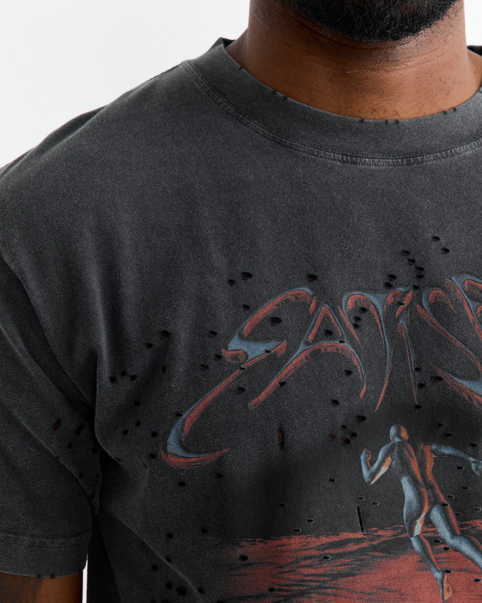 MothTech T-Shirt in Aged Black - Image 2