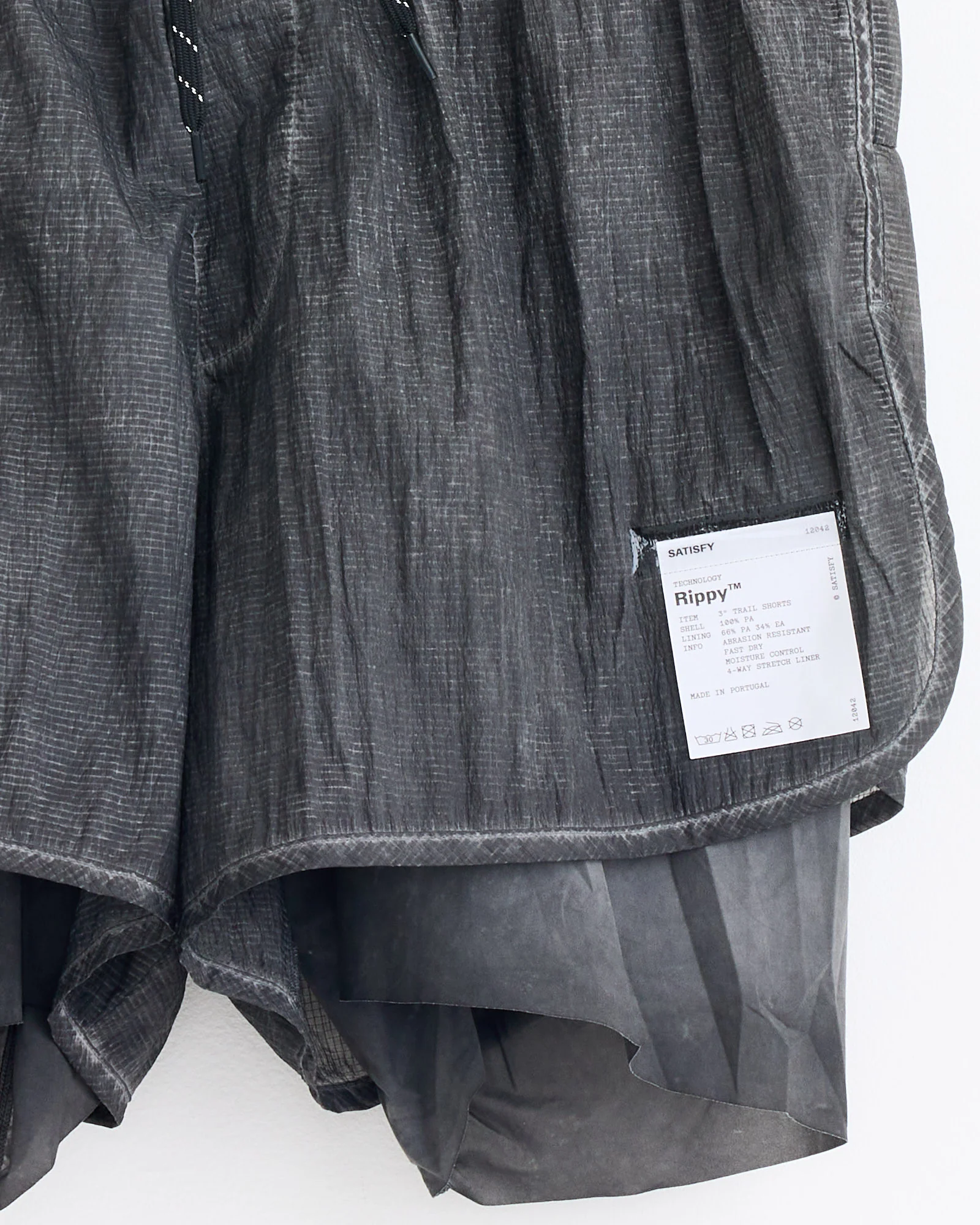 Rippy 3" Trail Short in Aged Black - Image 2