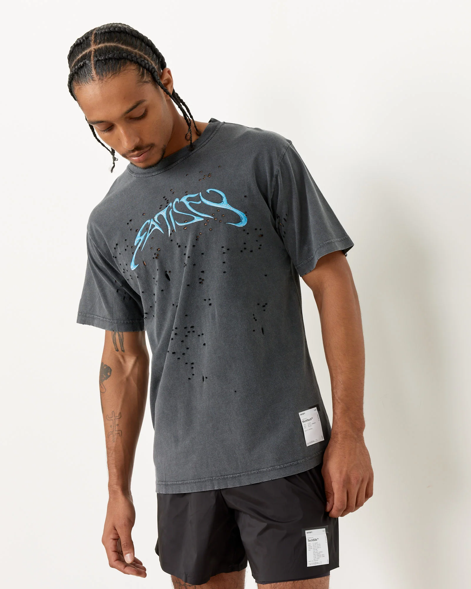 SP MothTech T-Shirt in Aged Black - Image 3