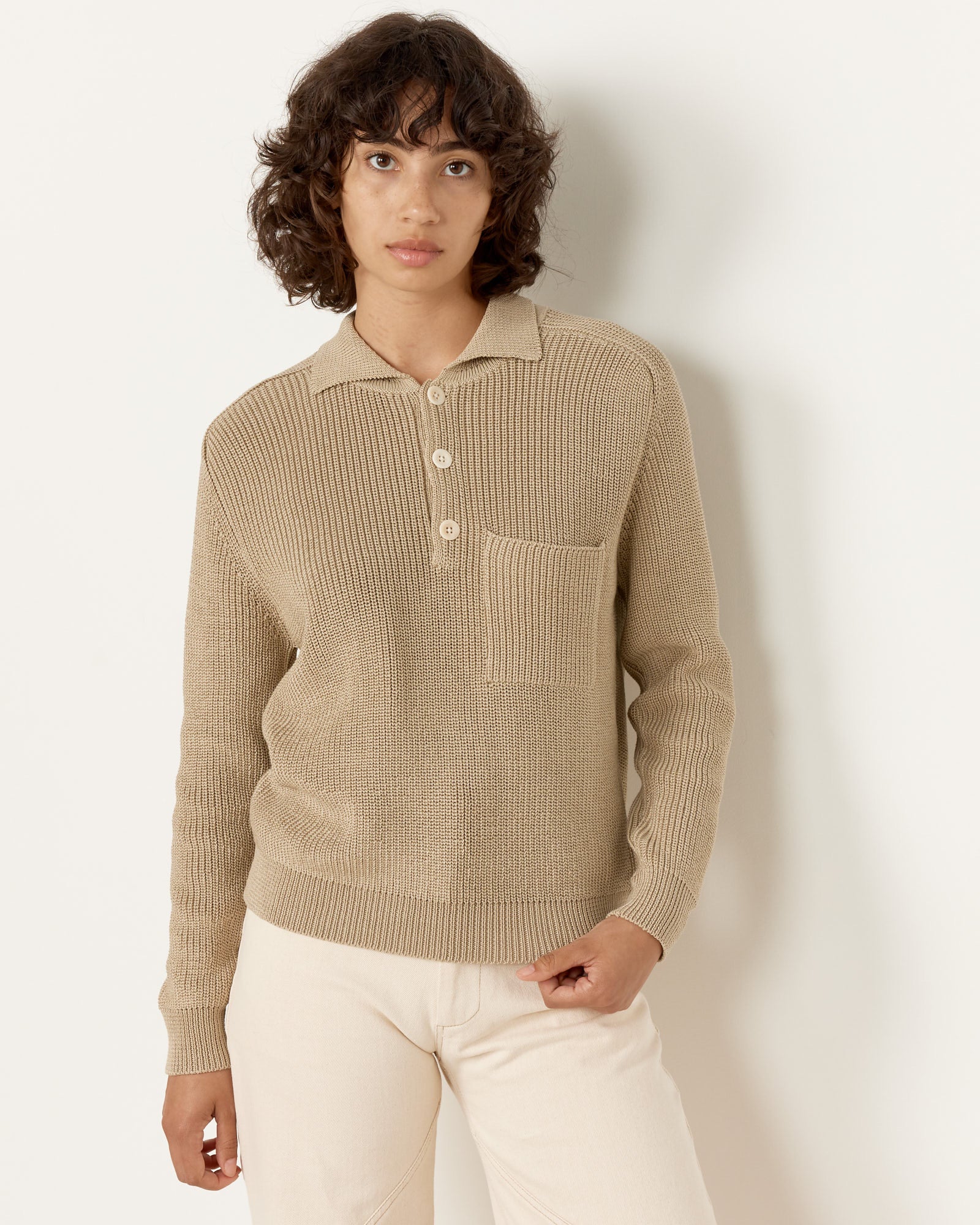 Saatchi Sweater in Greige - Image 3