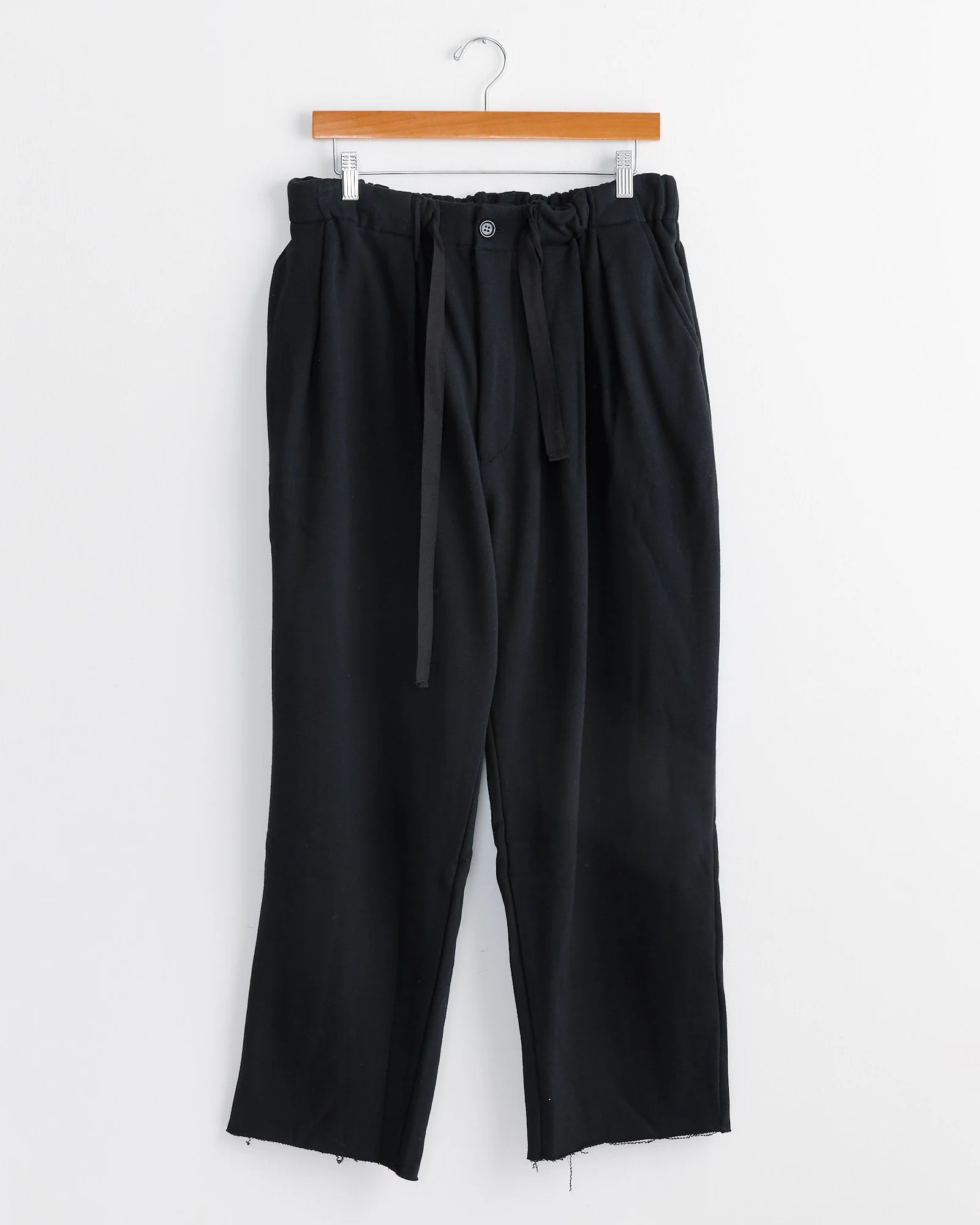 French Terry Baggy Trouser in Black