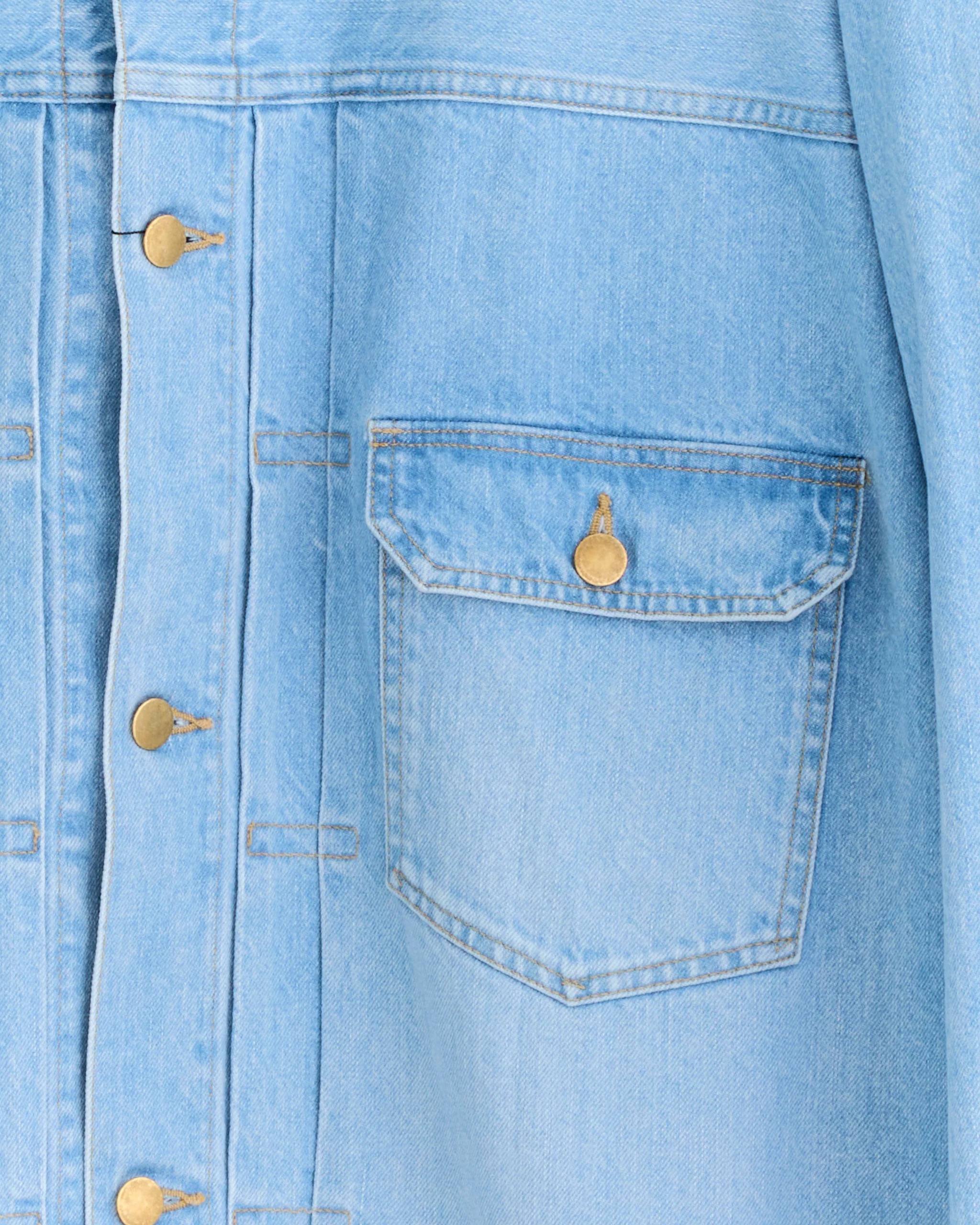 Trucker Jacket in Denim Bleached - Image 3