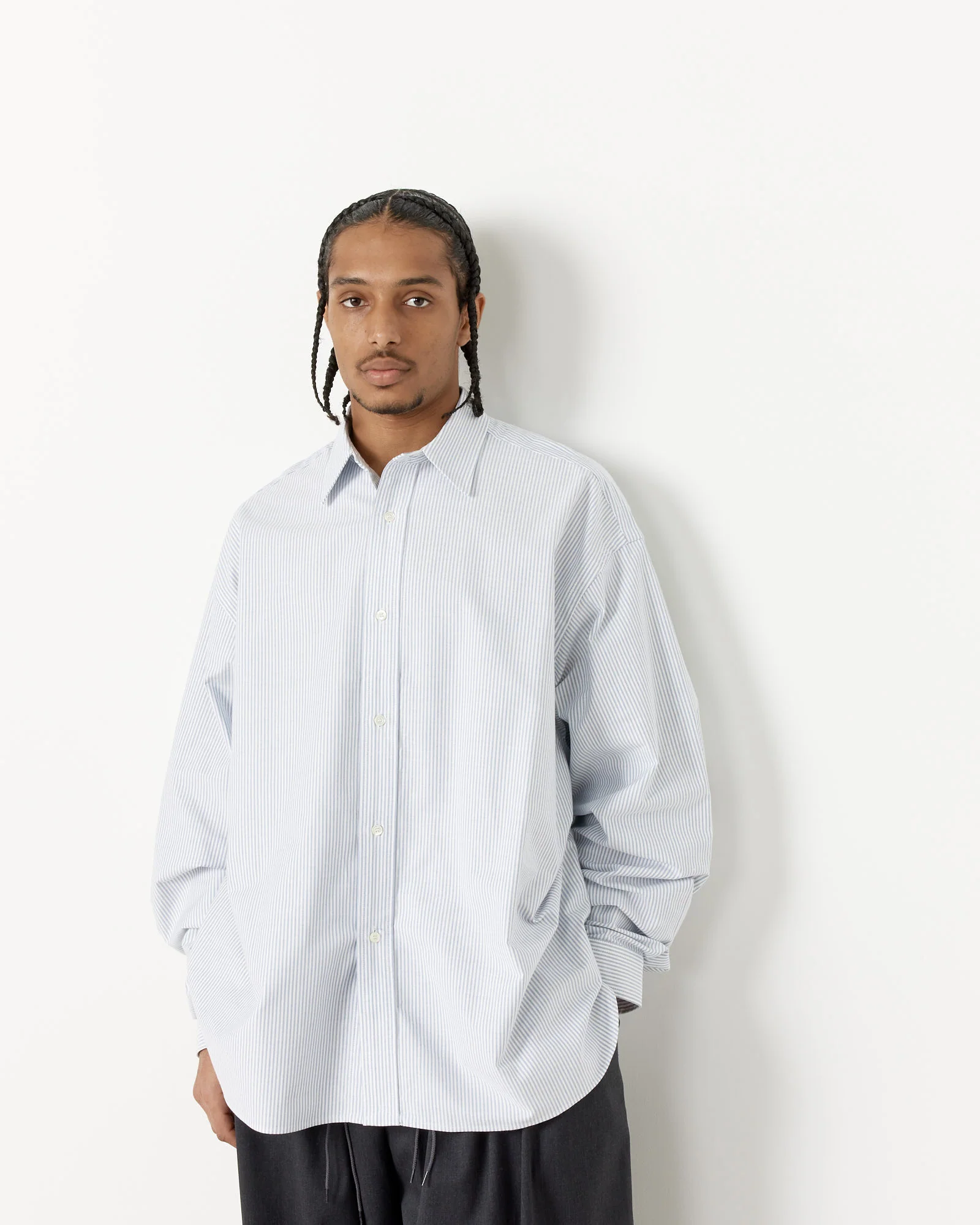 Wide Shirt in Navy Stripe - Image 3