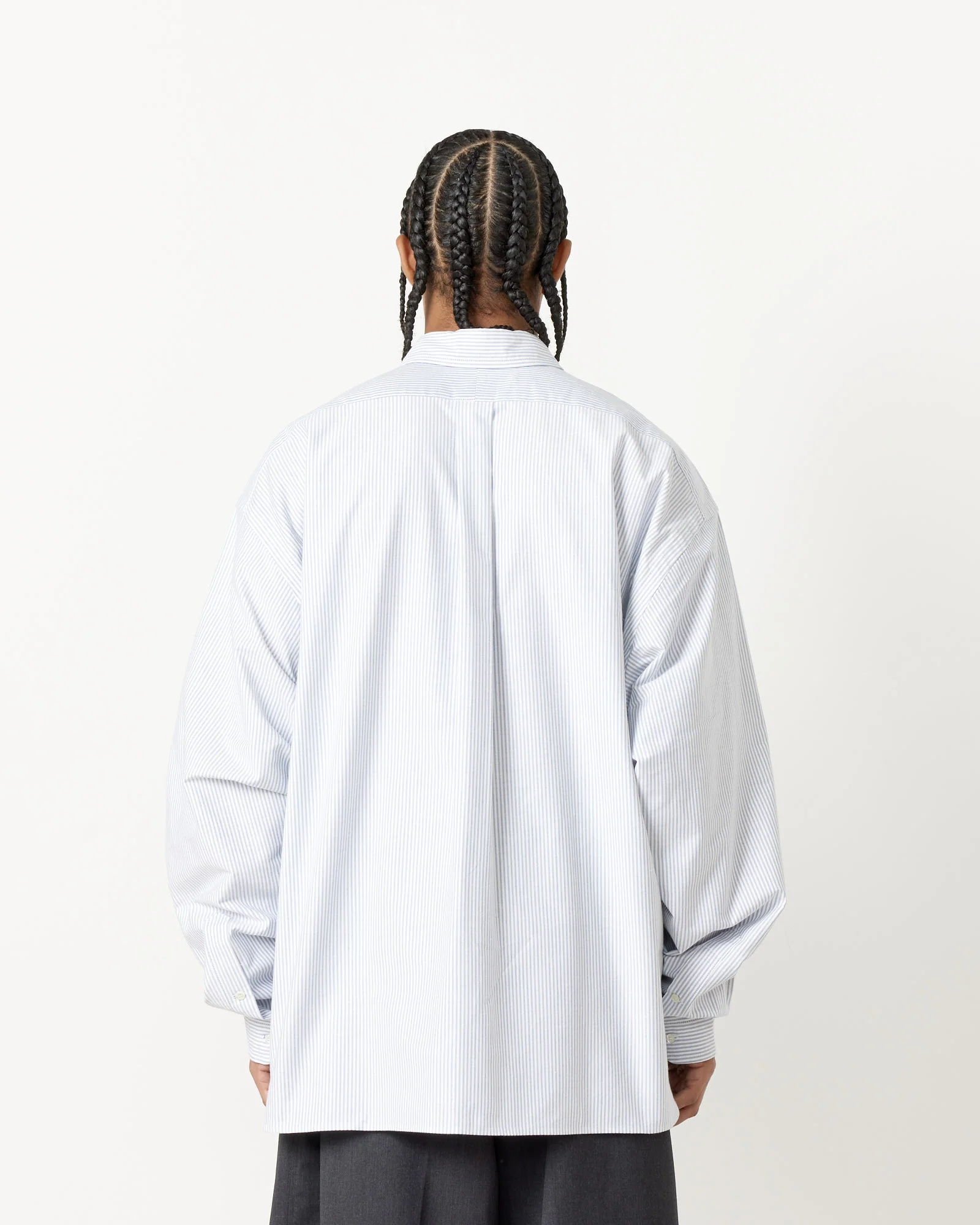 Wide Shirt in Navy Stripe - Image 6