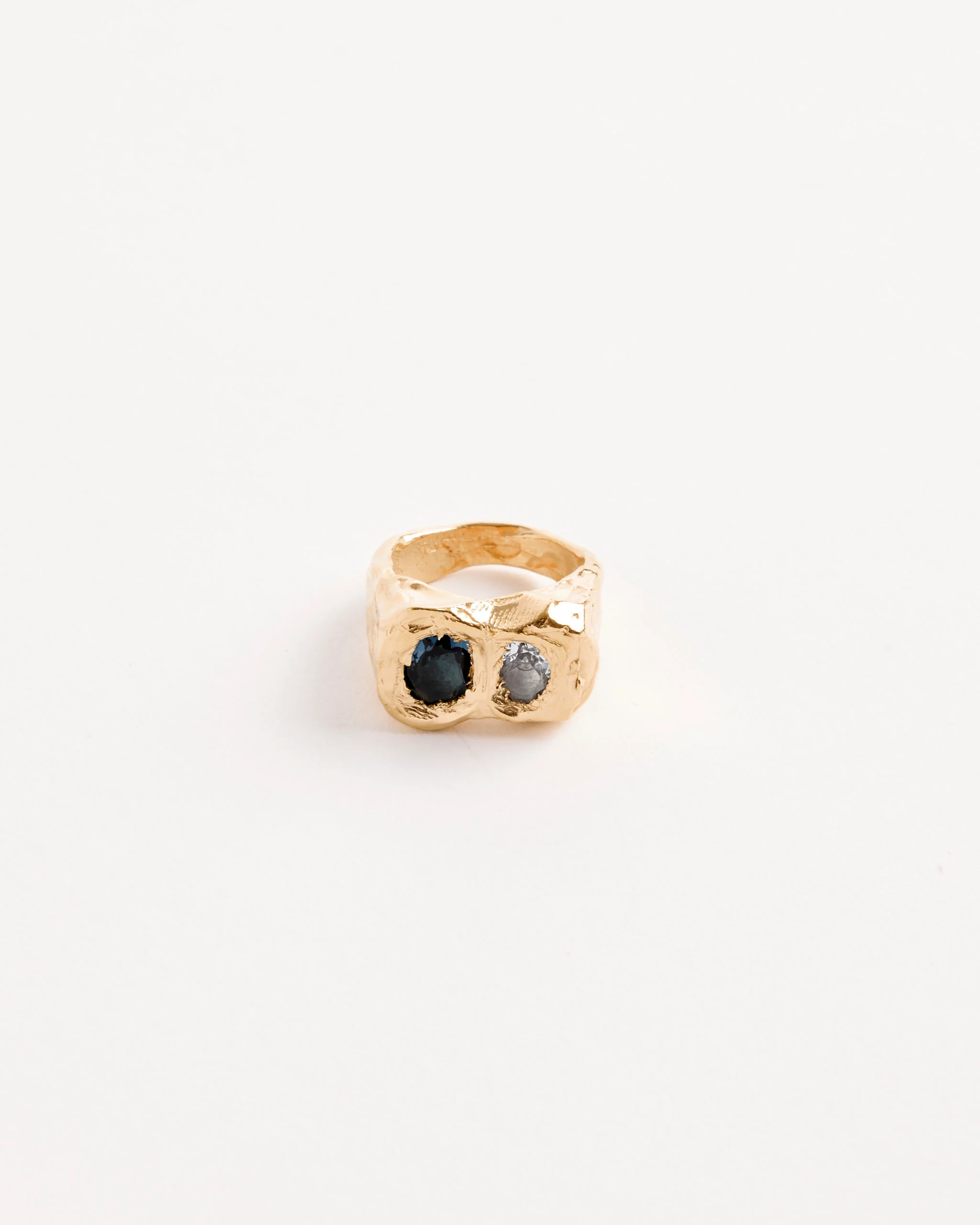 Buzo Ring in Gold Plated/Sky Blue Topaz